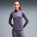 Velocity Cloudspun 1/4 Zip  Laufshirt Damen - grau