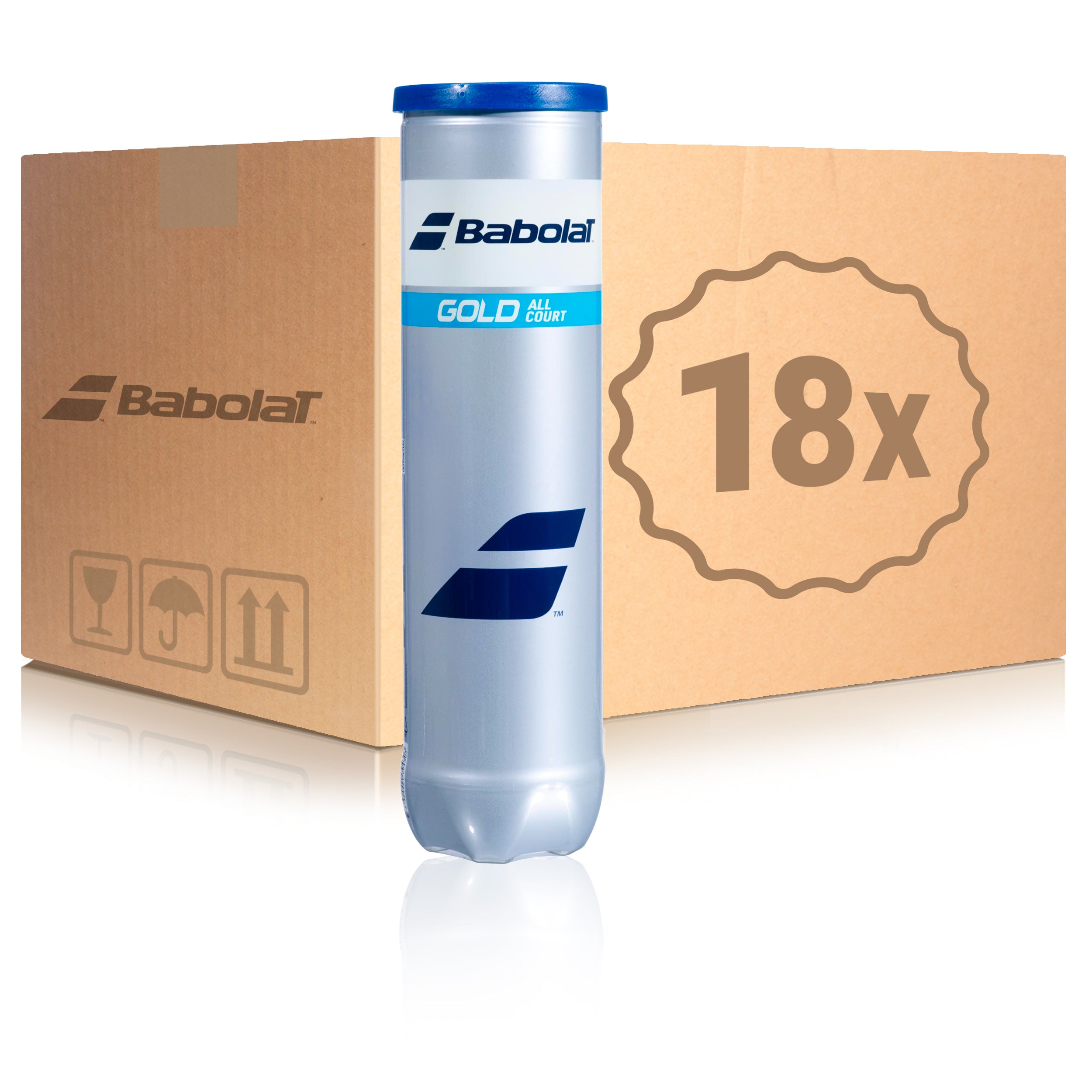 Babolat 18x 4er Dose Gold All Court X 4 im Karton