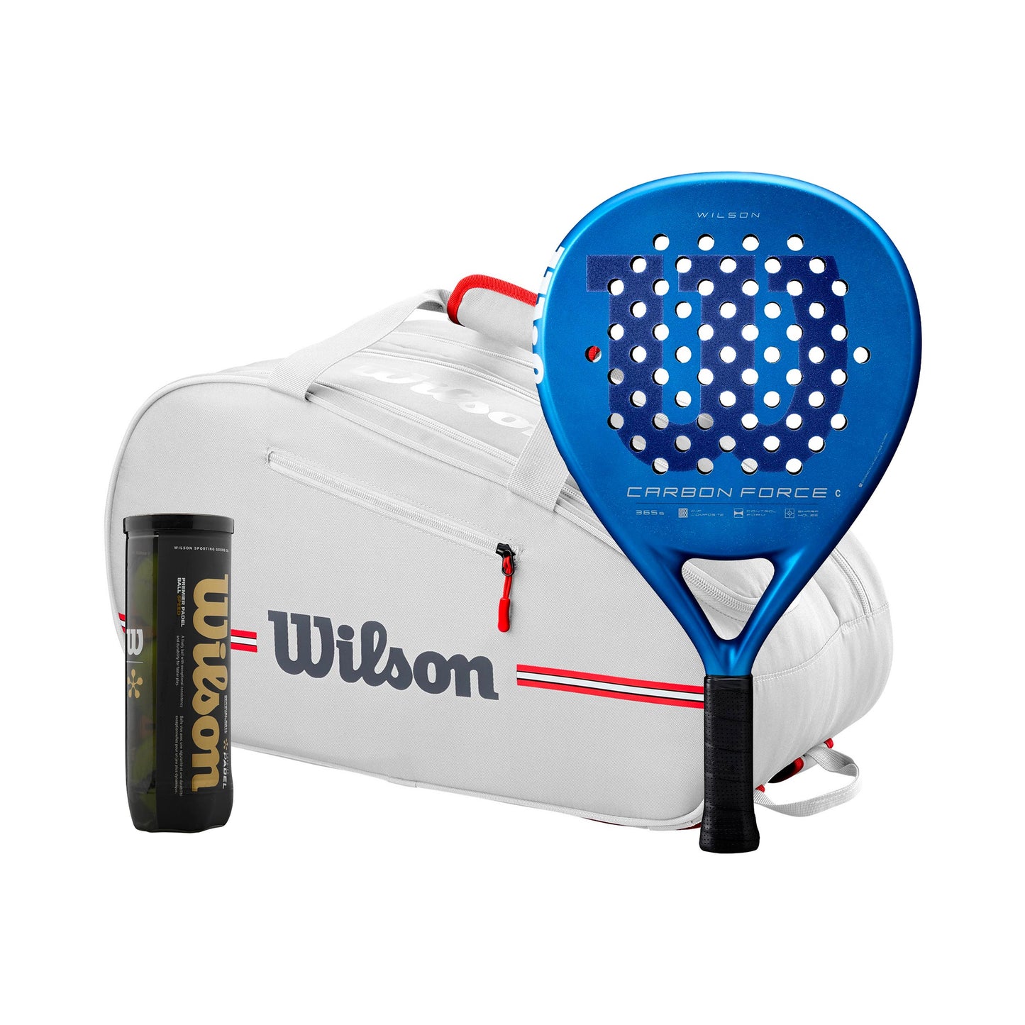 Wilson 3er Pack Carbon Force C plus Schlägertasche, plus Balldose