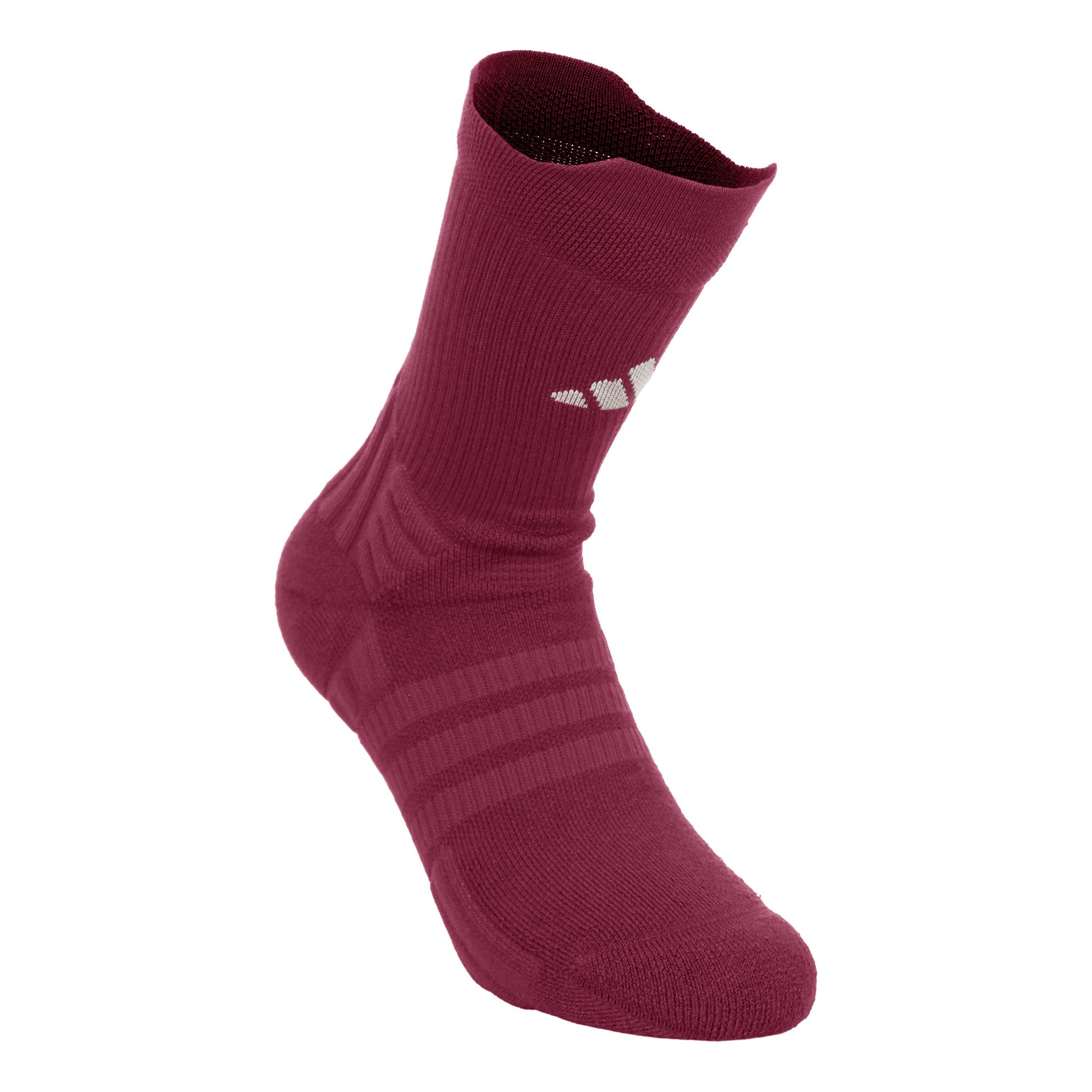 adidas Crew Tennissocken Unisex - weinrot, creme