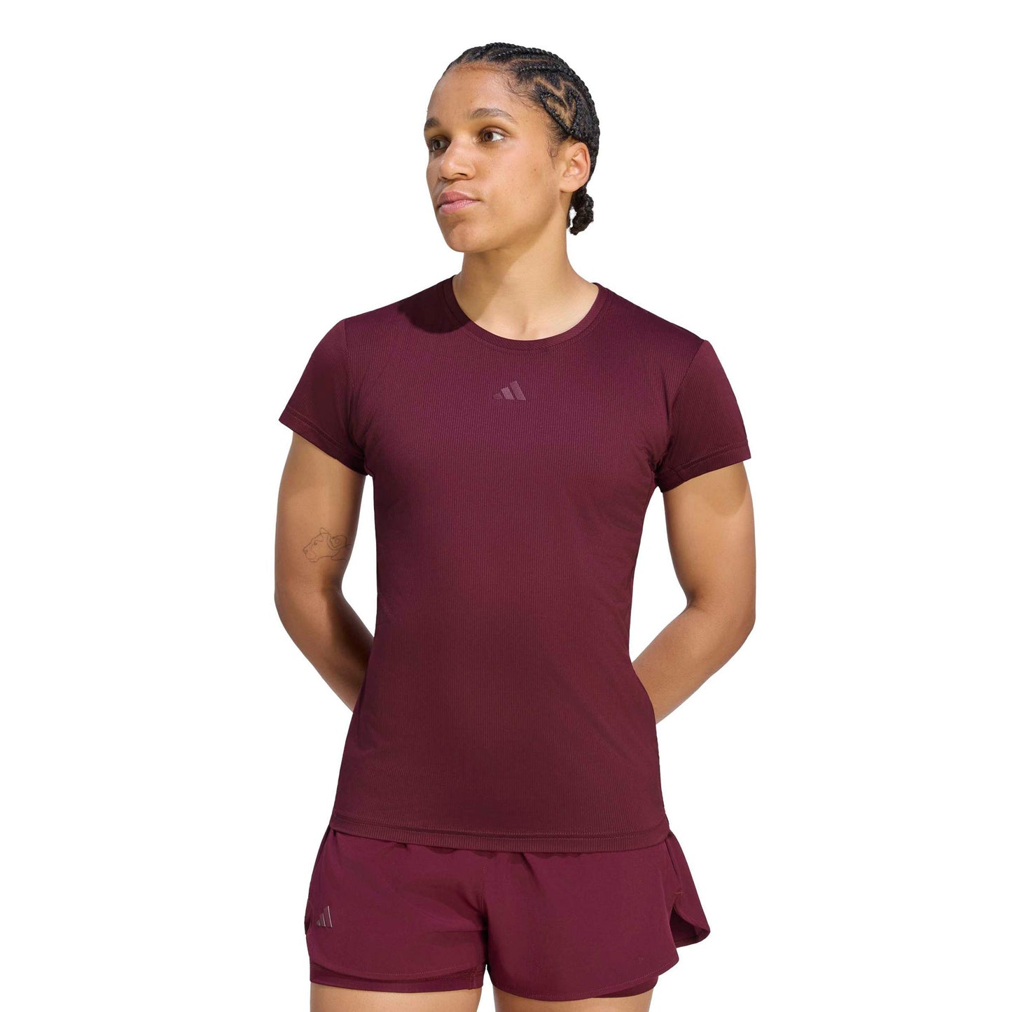adidas Freelift T-Shirt Damen - weinrot