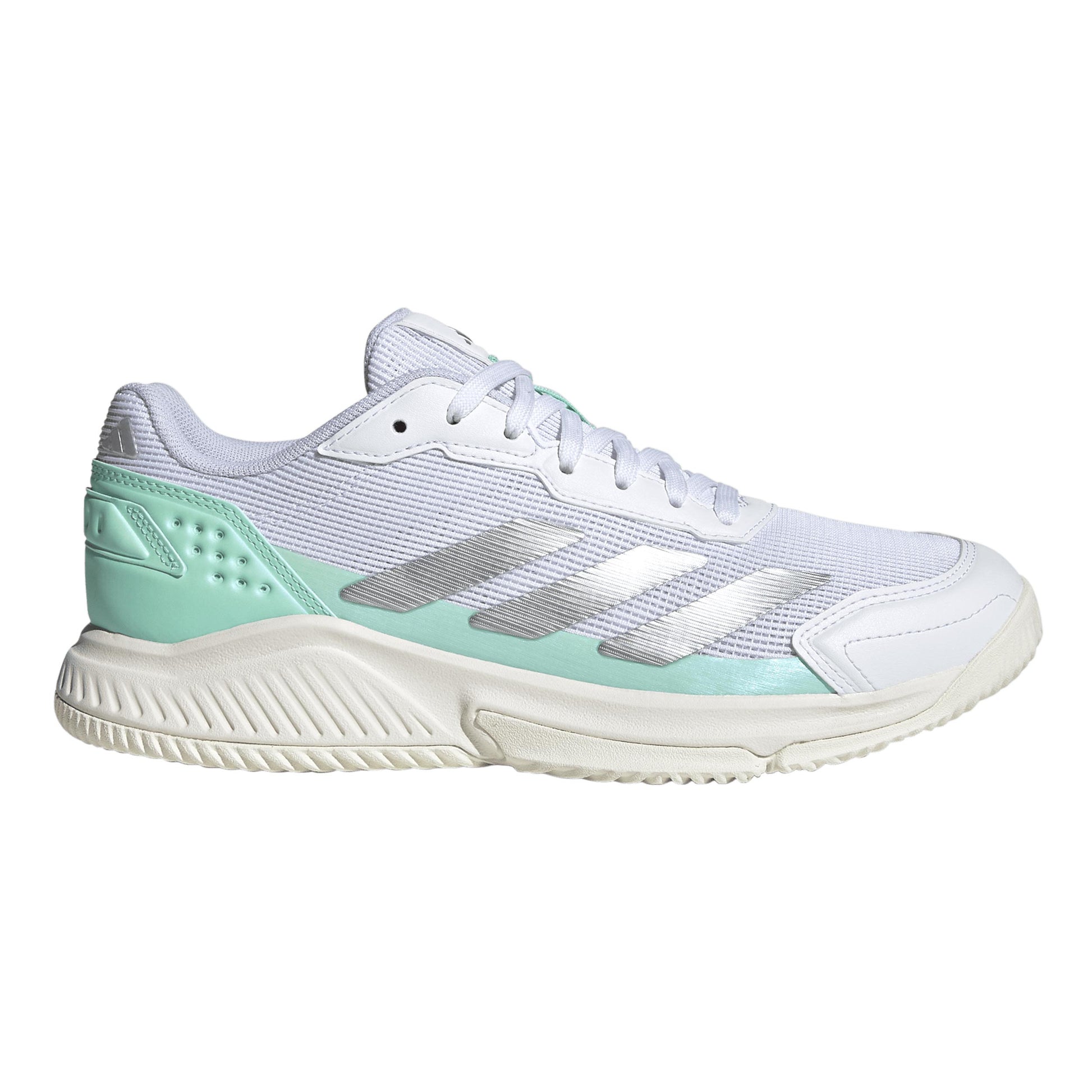 adidas Courtquick Padelschuh Damen - weiß, mint