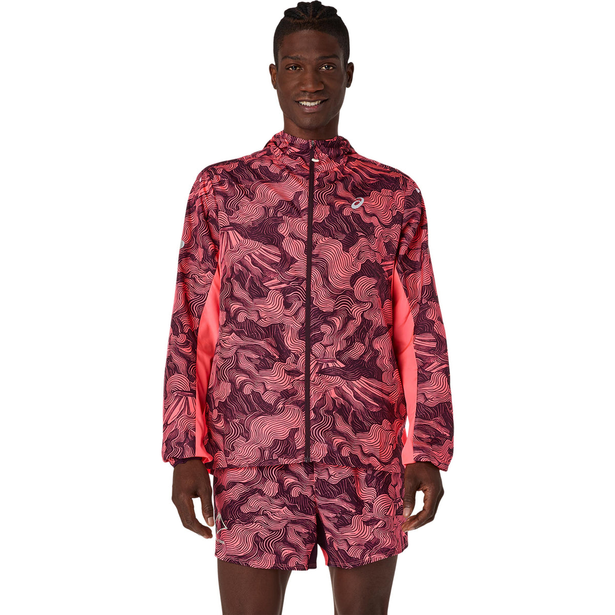ASICS Fujitrail Packable  Laufjacke Herren - koralle, weinrot