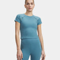Motion Mesh T-Shirt Damen-blau