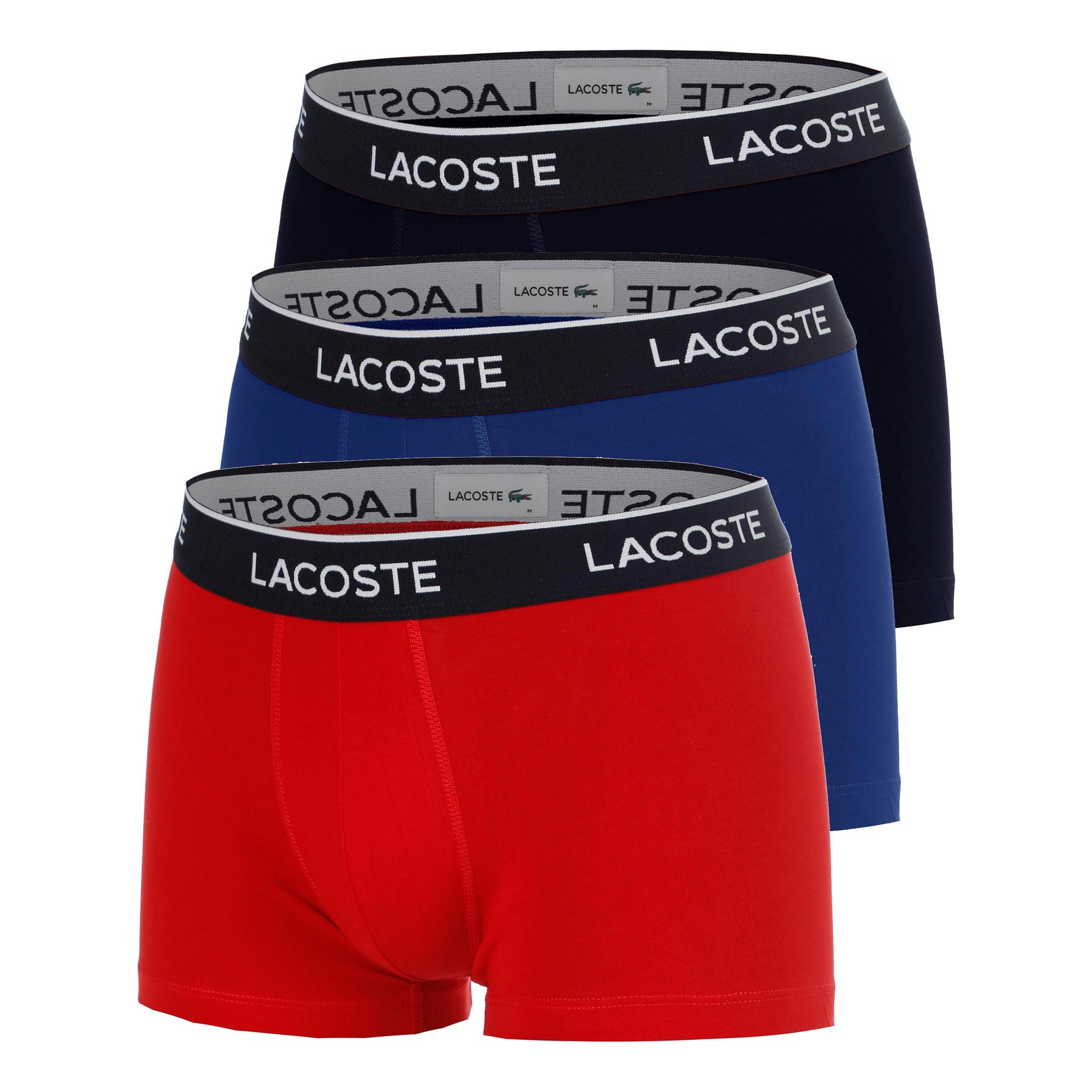 Lacoste Courts Boxer Short 3er Pack Herren - blau, rot