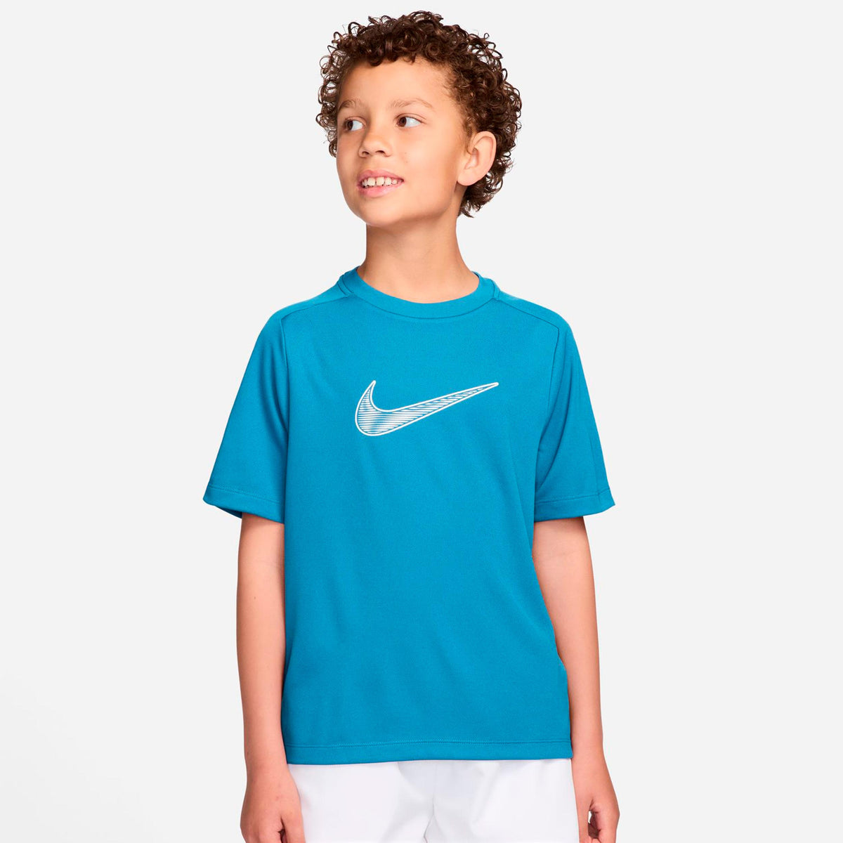 Nike Dri-Fit Multi  T-Shirt Jungen - türkis, weiß