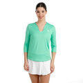 Crew 2.0 V-Neck Longsleeve Damen-grün