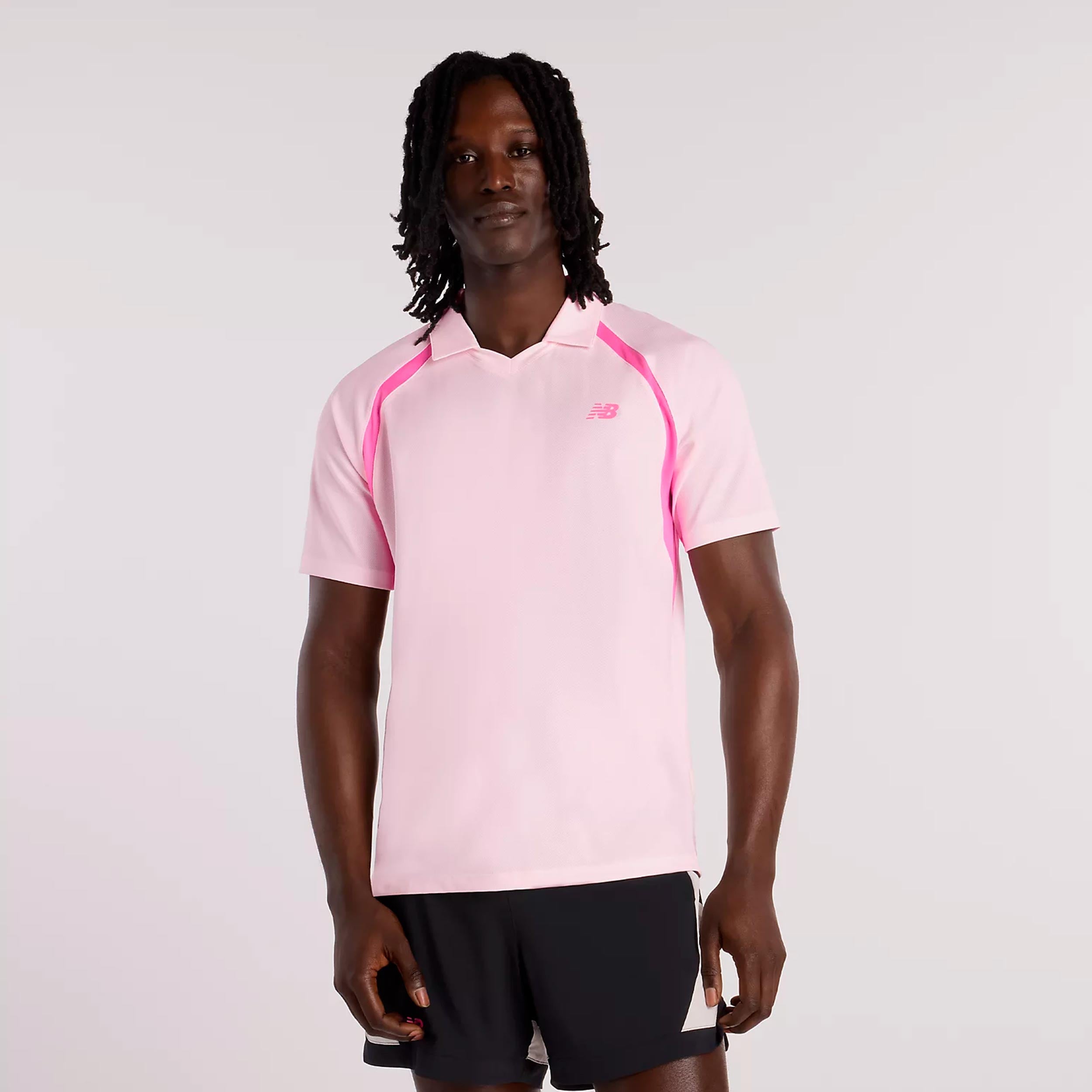 New Balance Tournament T-Shirt Herren-rosa, weiß
