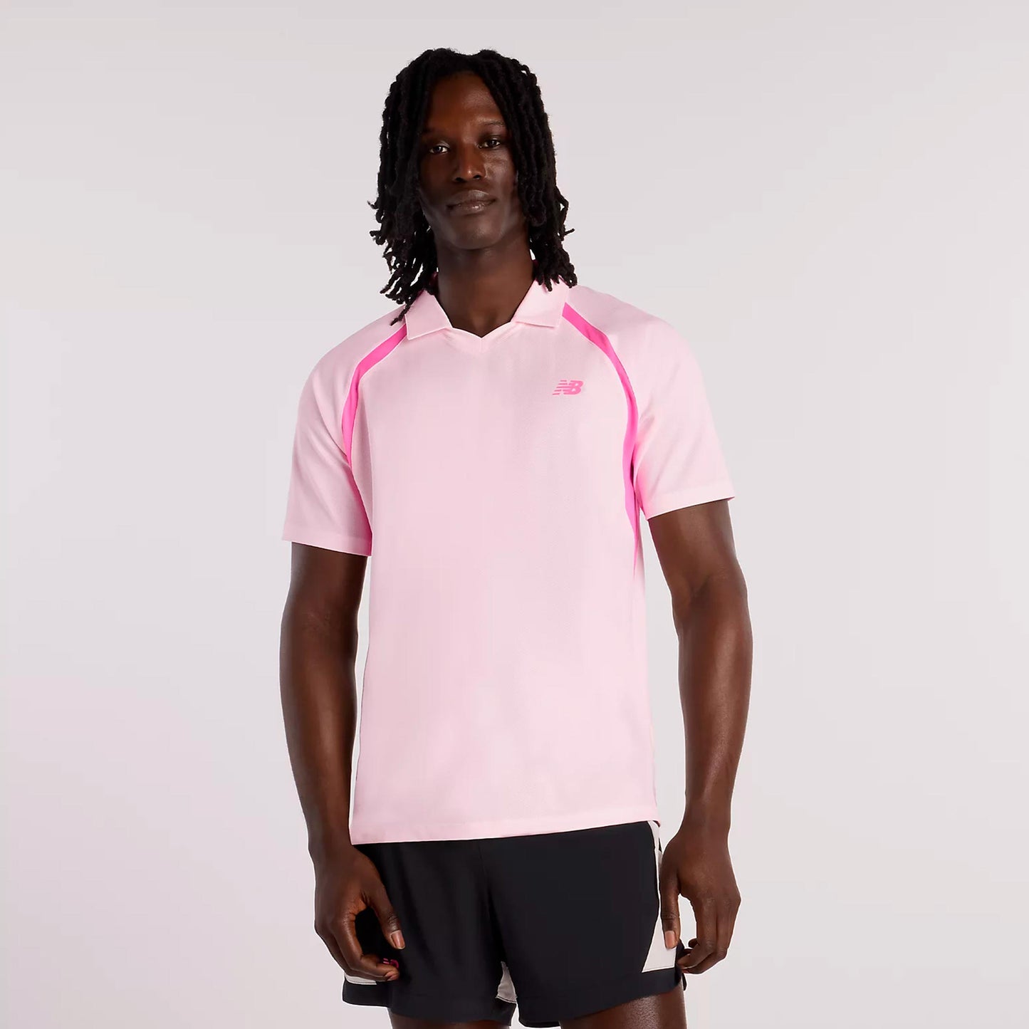 New Balance Tournament T-Shirt Herren-rosa, weiß