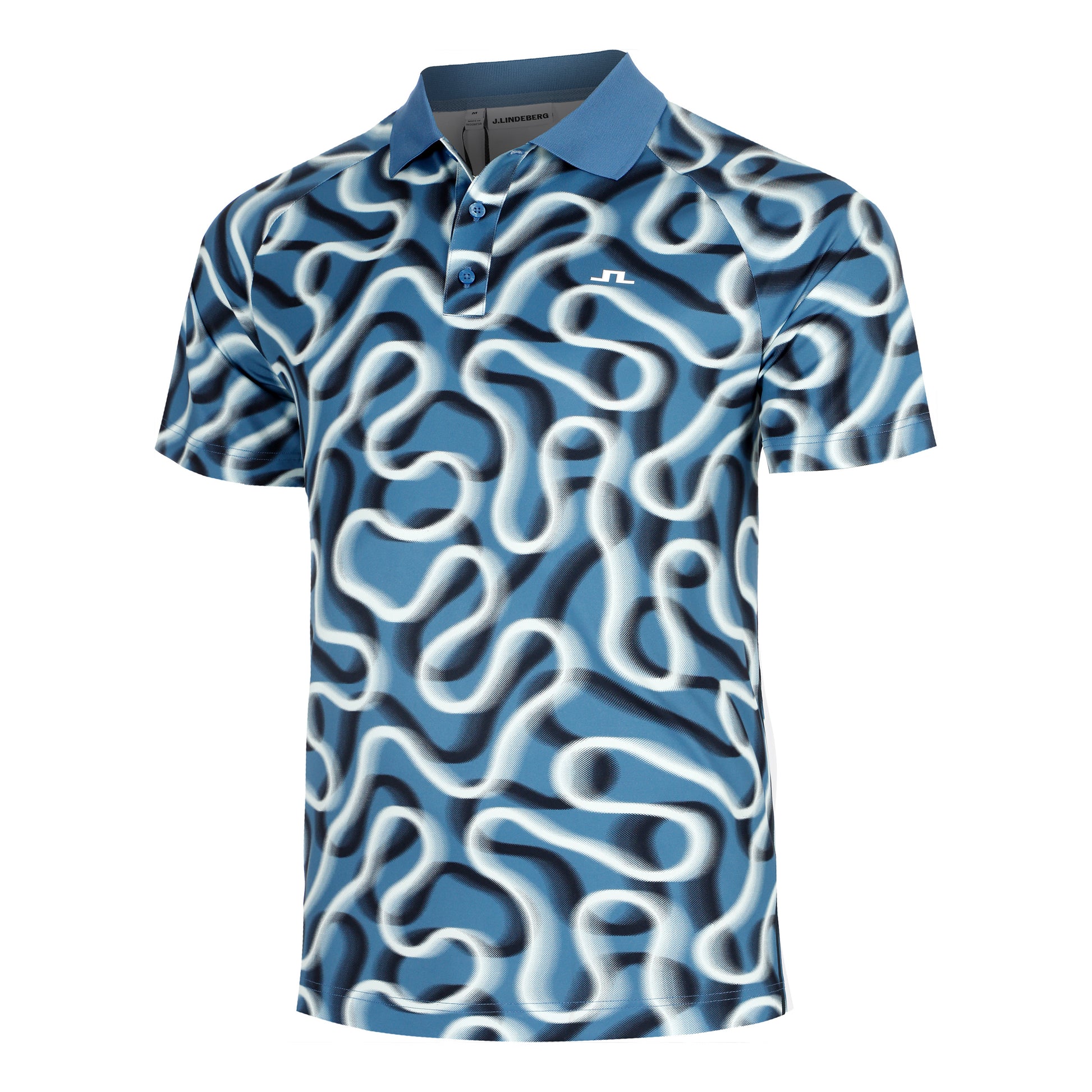 JLindeberg Paul Print  Polo Herren-blau
