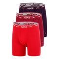 Essential Cotton Stretch Boxer Short 3er Pack Herren - rot, lila