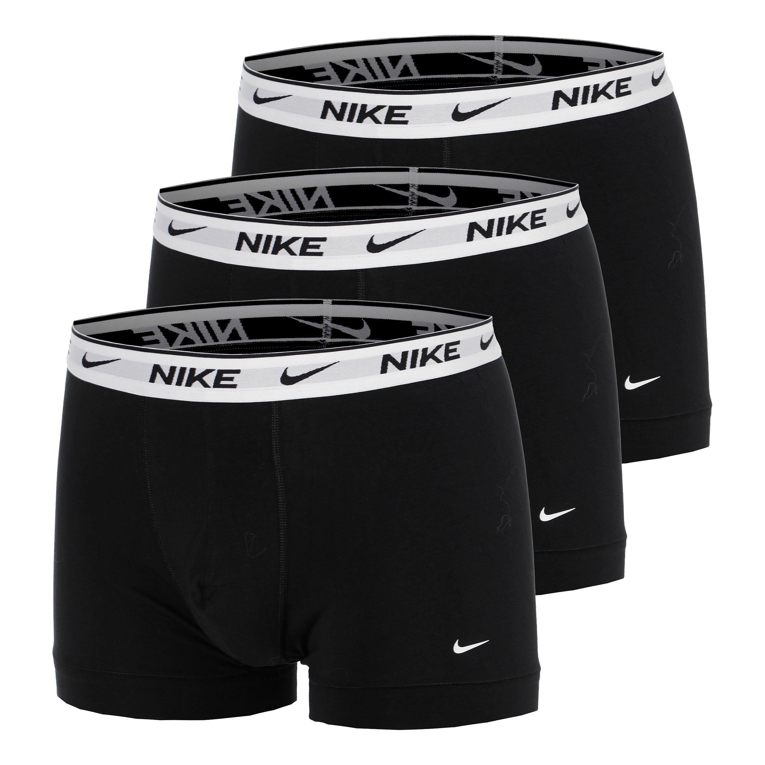 Nike Essential Cotton Stretch Trunk Boxer Short 3er Pack Herren - schwarz, weiß