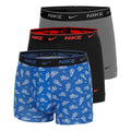 Essential Cotton Stretch Trunk Boxer Short 3er Pack Herren - hellblau