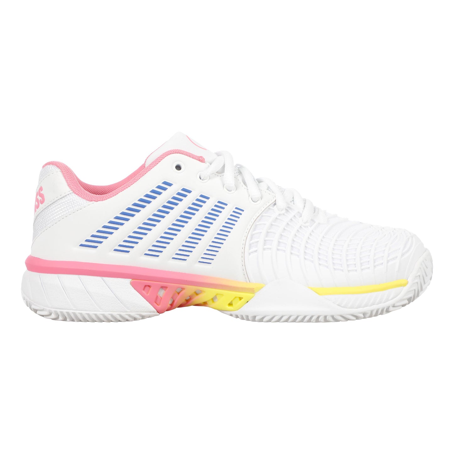 K-Swiss Express Light 3 x Quiet Please Sandplatzschuh Damen - weiß, gelb