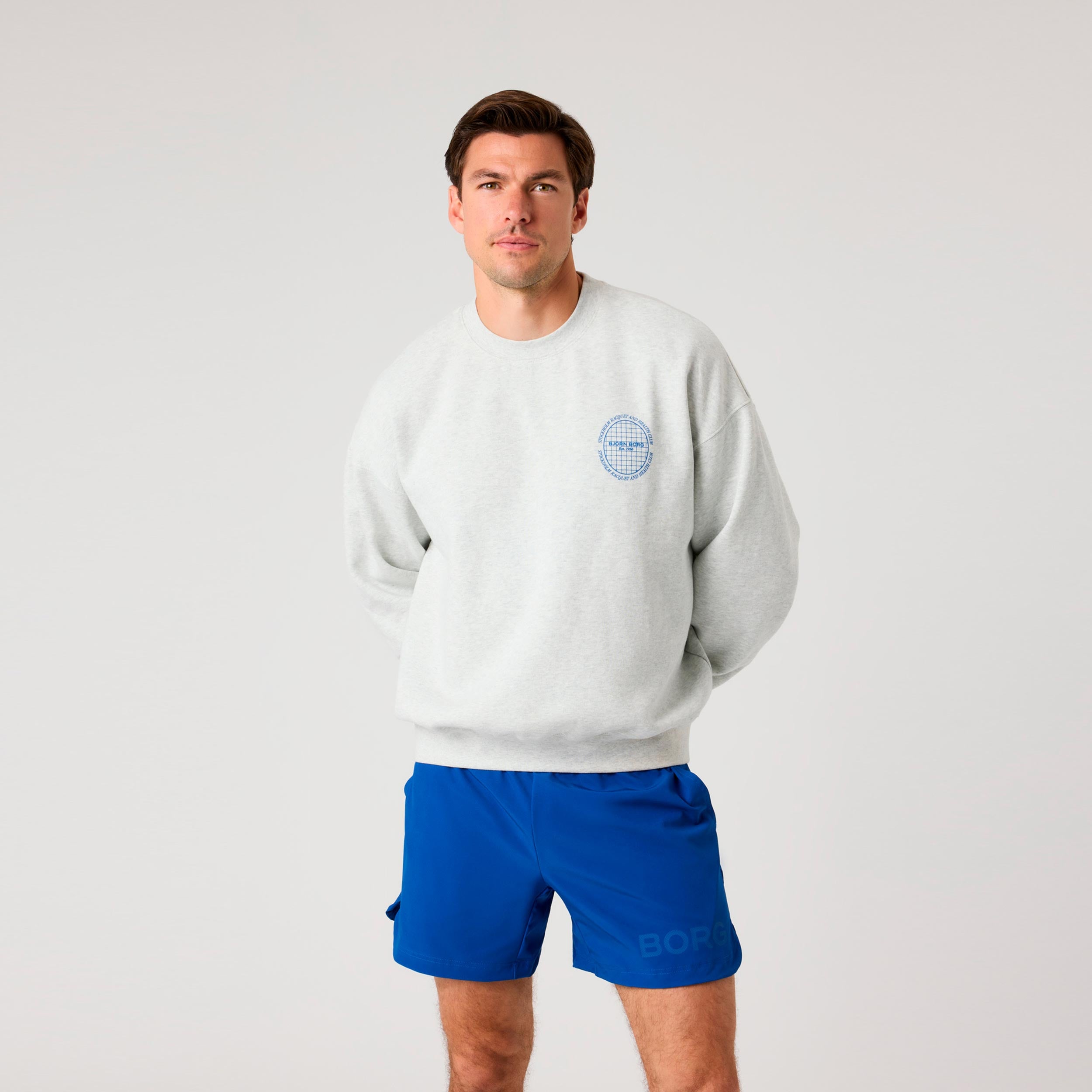 Björn Borg Ace Oversized Sweatshirt Herren - hellgrau