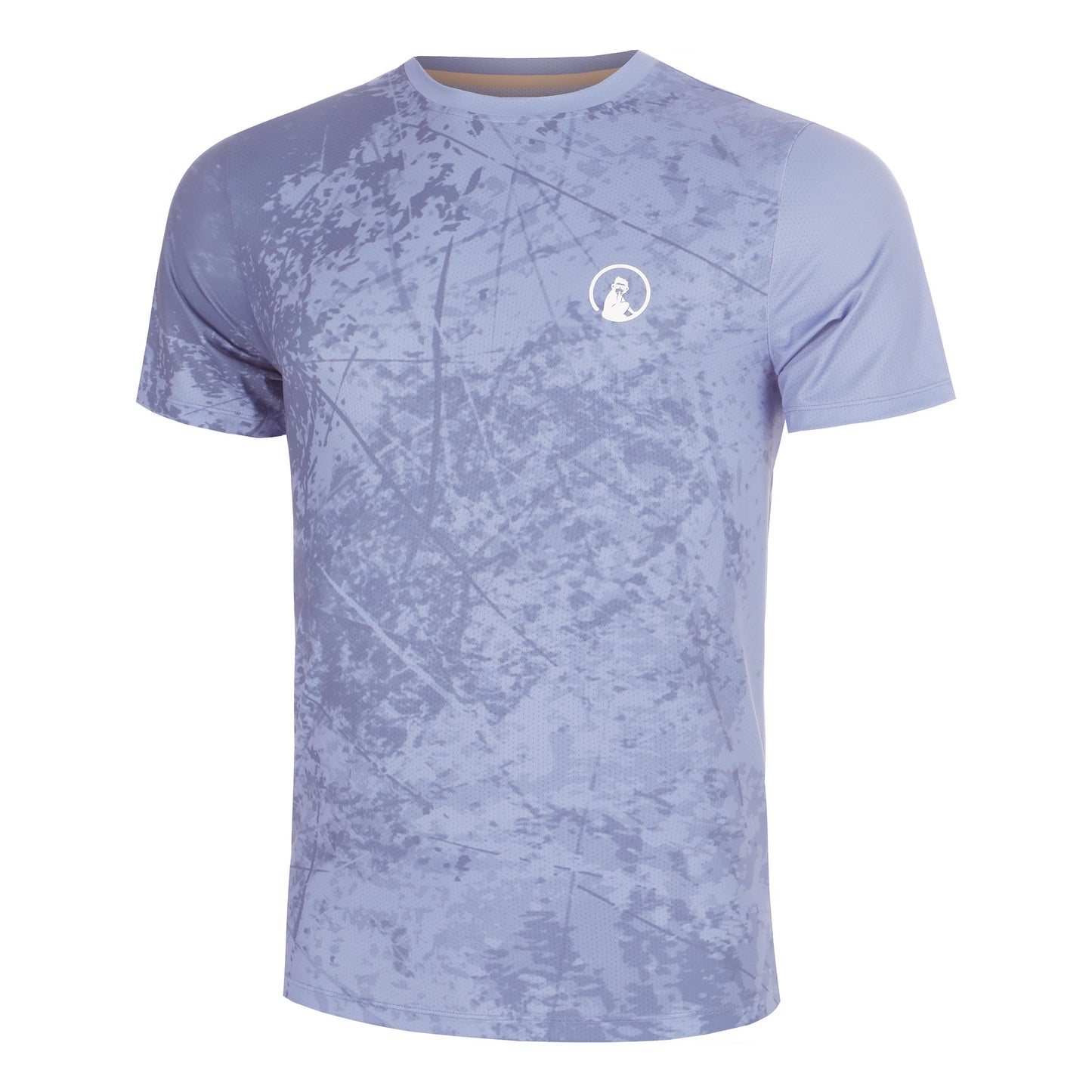 Quiet Please Glow Receiver Scrubbled T-Shirt Herren - blau
