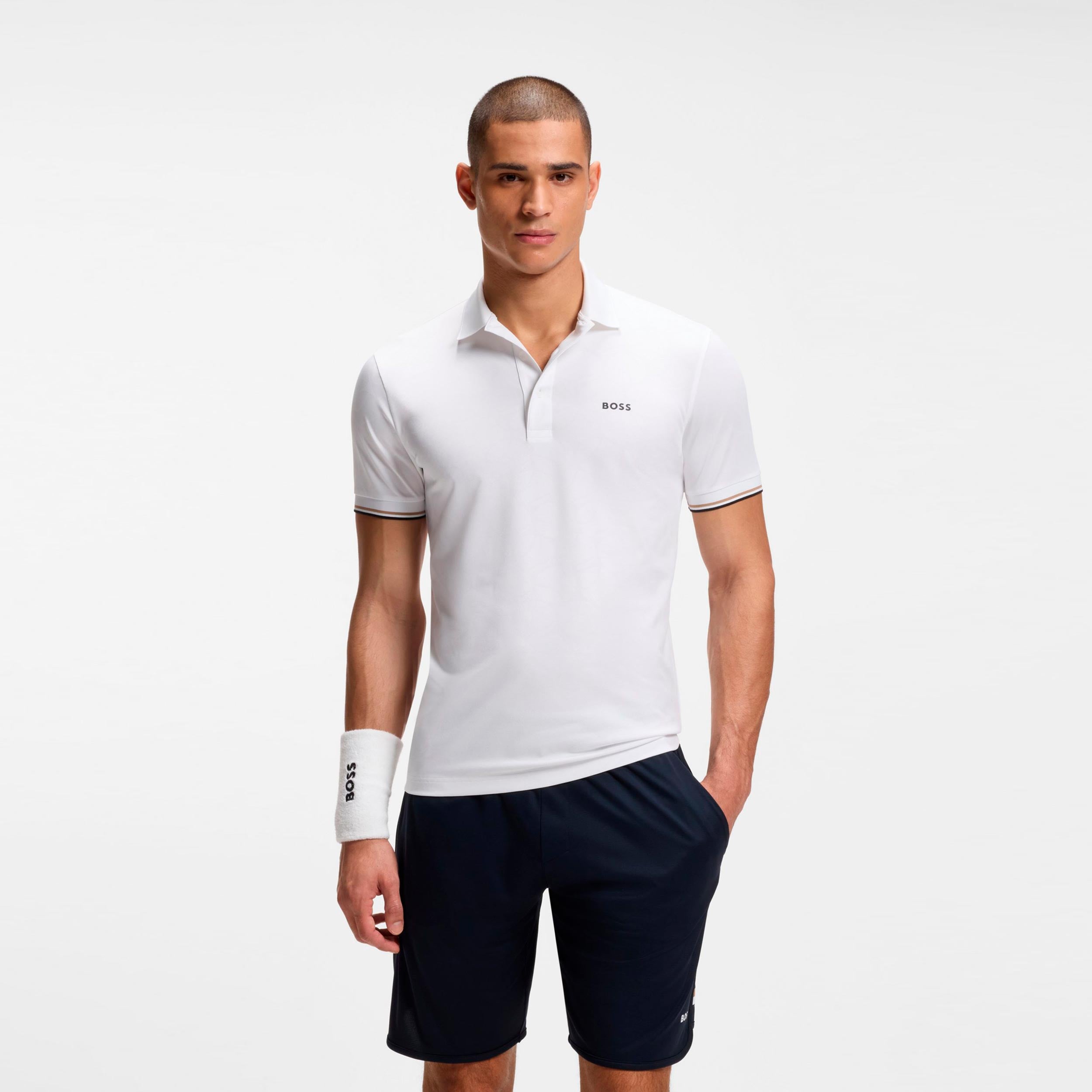 BOSS Game 1 Polo Herren - weiß