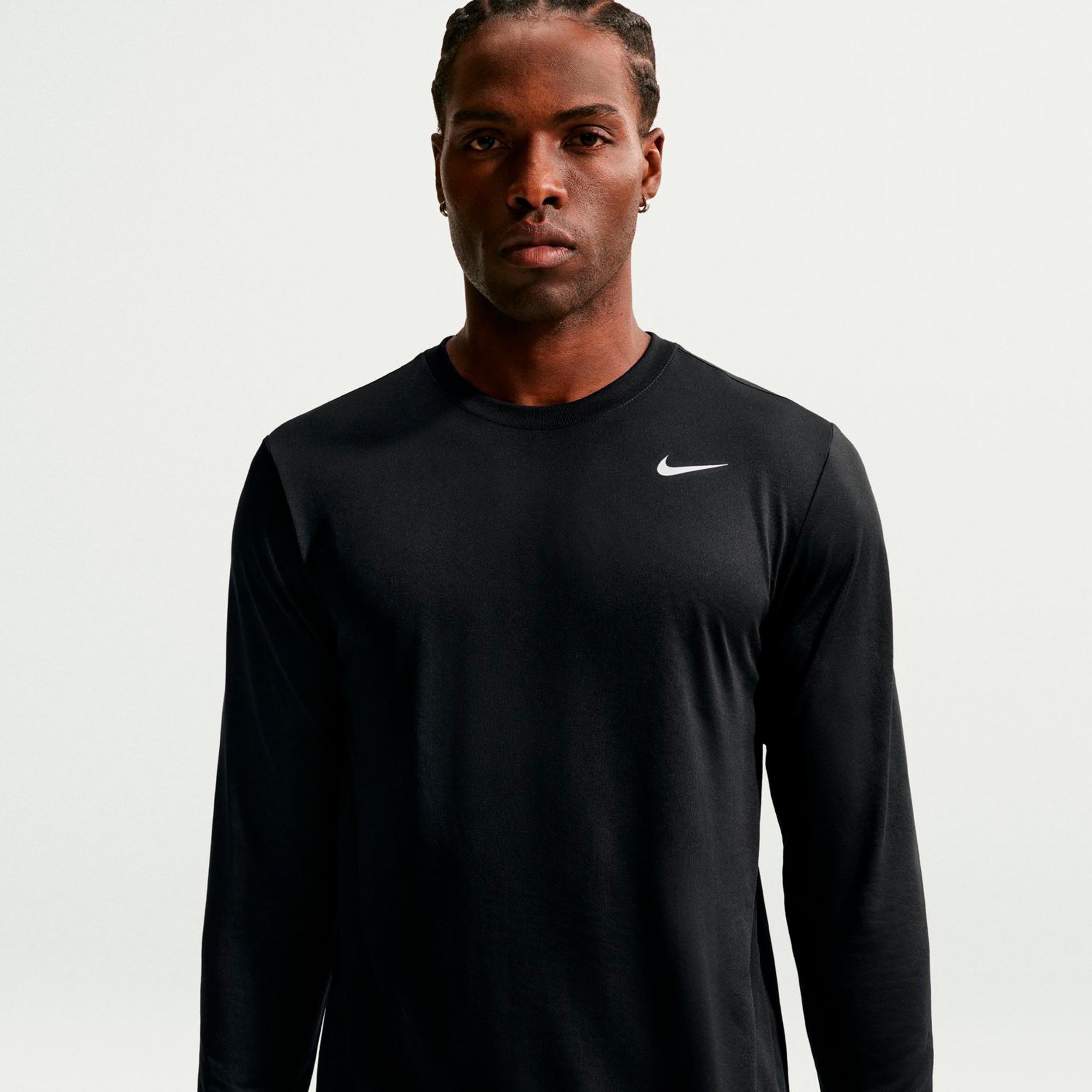 Nike Dri-Fit Longsleeve Herren - schwarz