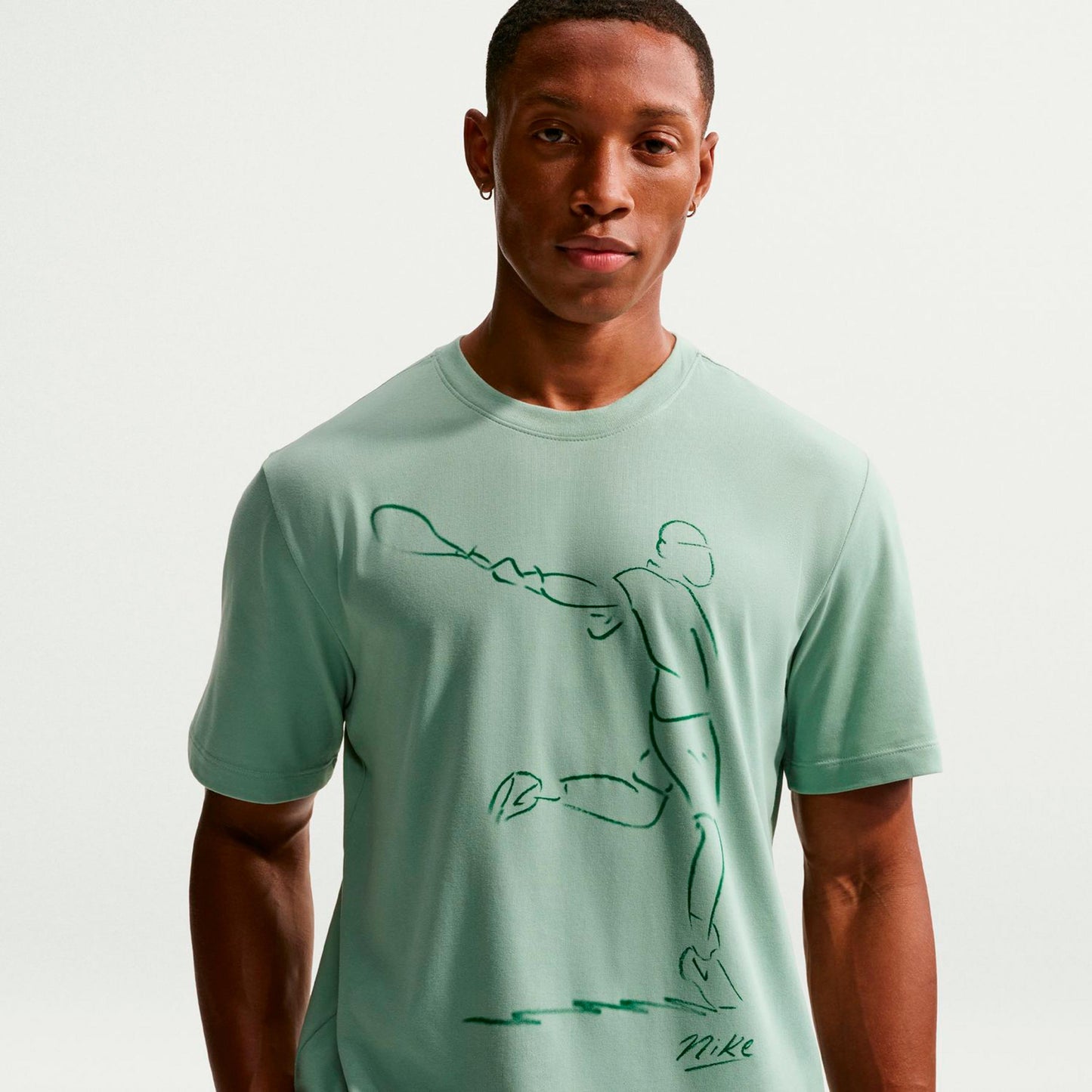 Nike Court Dri-Fit T-Shirt Herren - graugrün