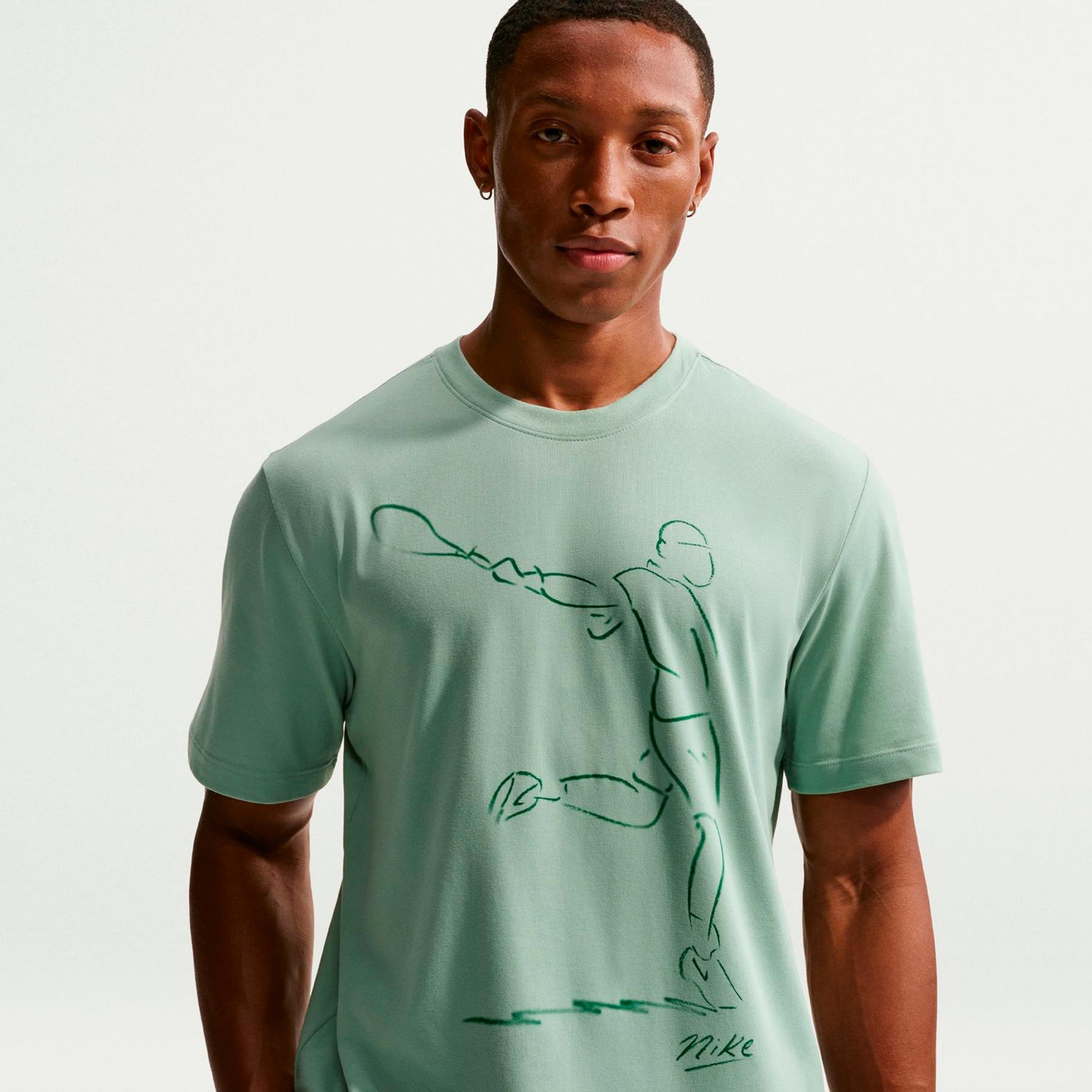 Nike Court Dri-Fit T-Shirt Herren - graugrün