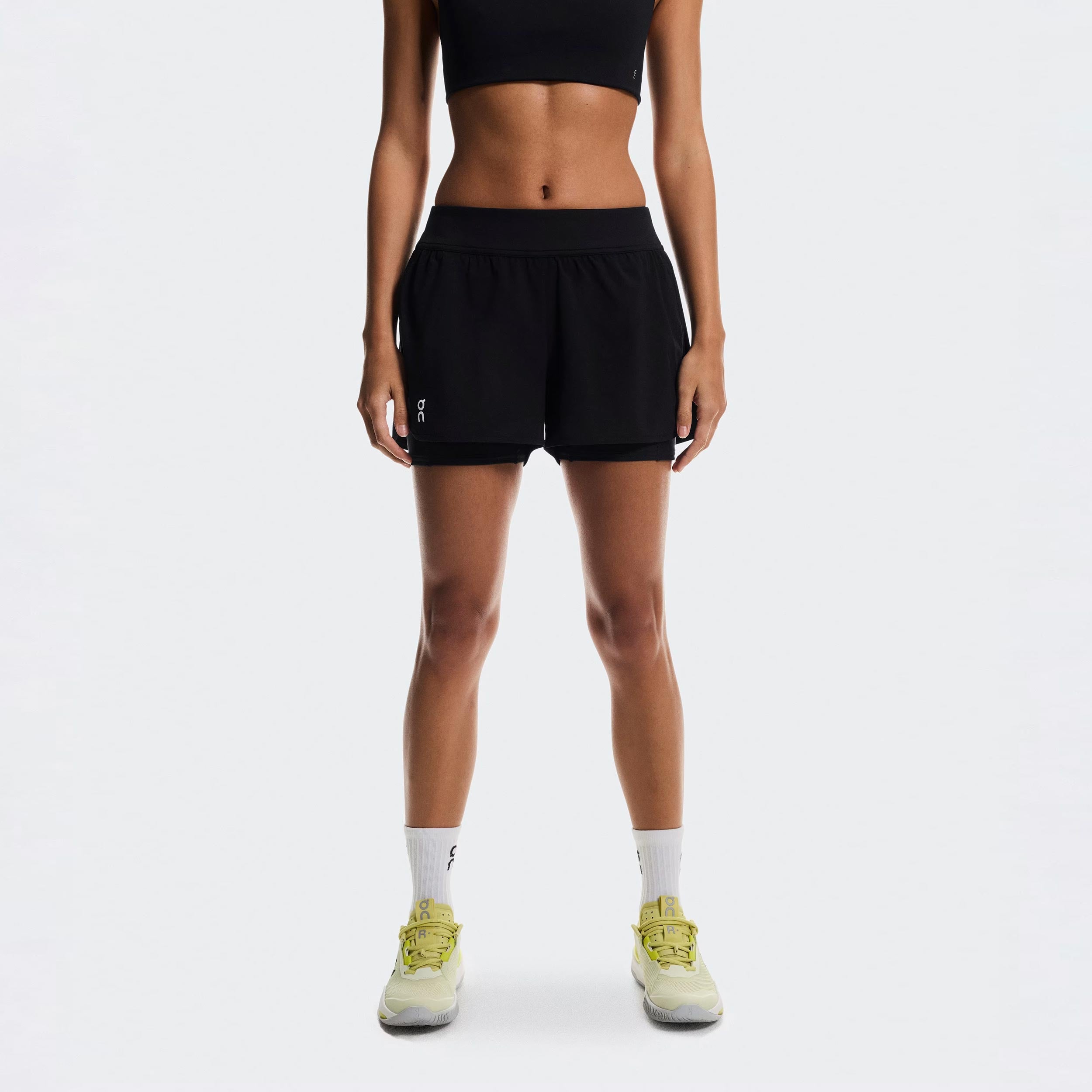 On 3" Court Shorts 2-in-1 Shorts Damen - schwarz