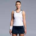 Team Tank-Top Damen - weiß, dunkelblau