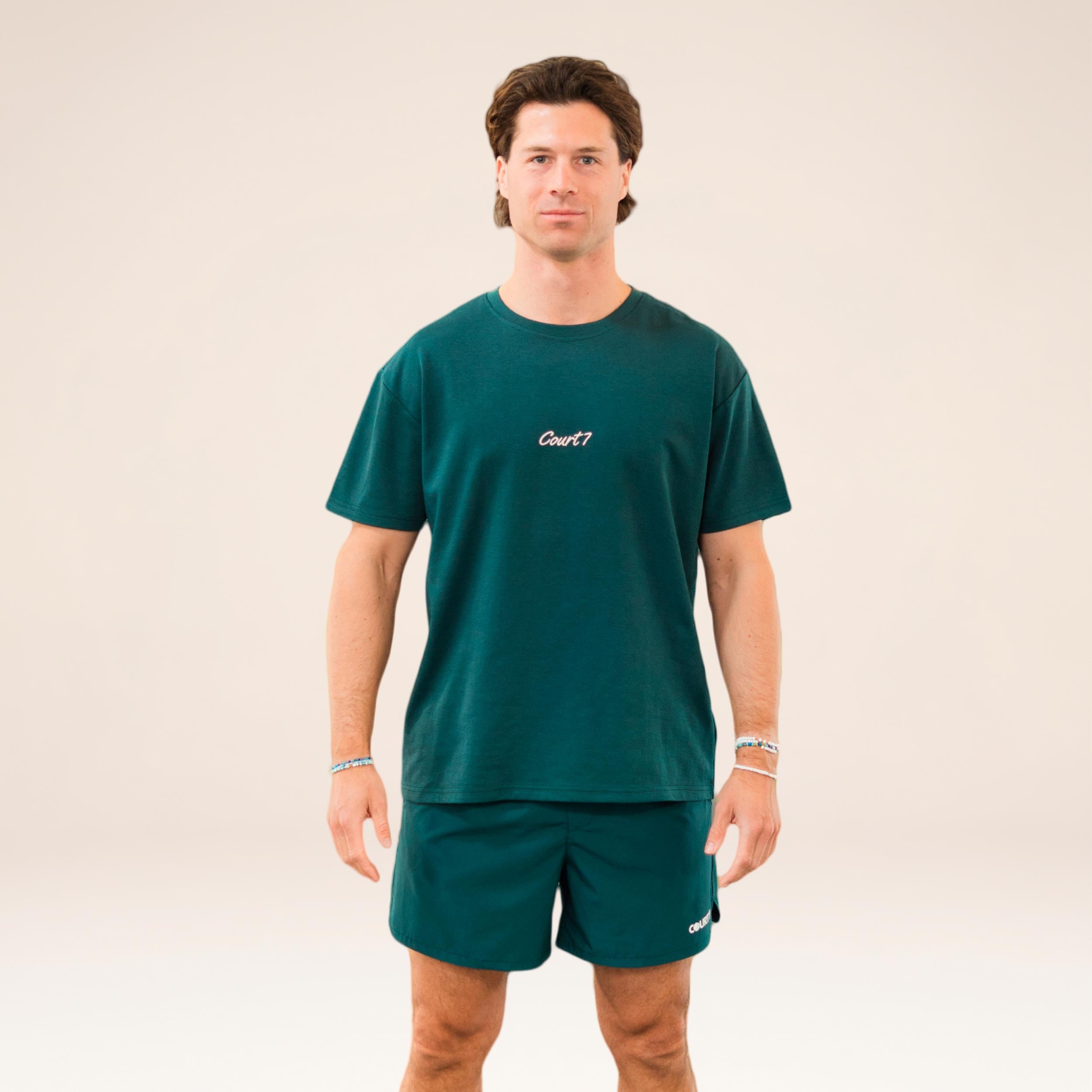 COURT7 AD-IN Basic 2.0 T-Shirt Unisex - dunkelgrün