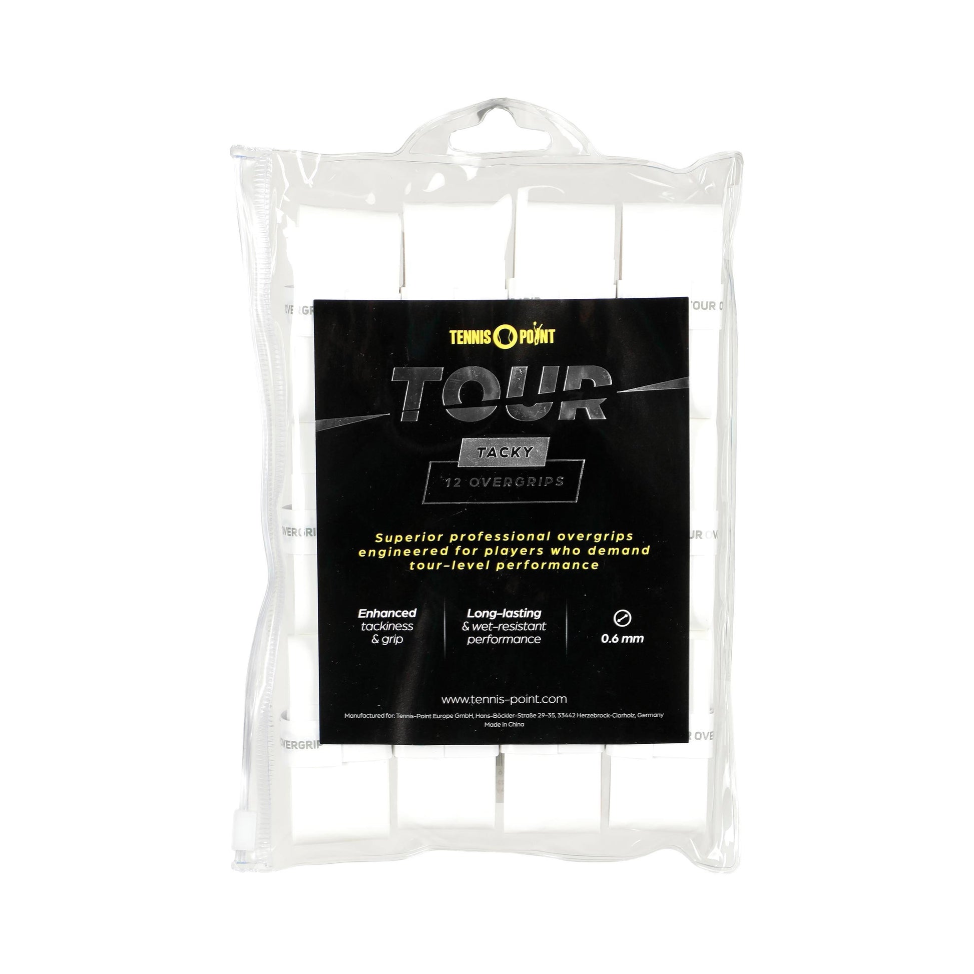 Tennis-Point Tour Tacky 12er Pack - weiß