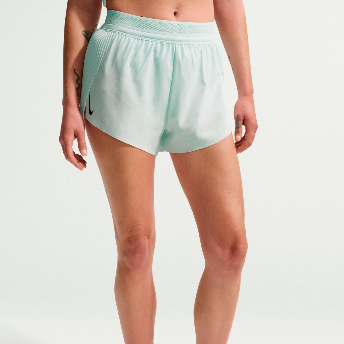 Nike AeroSwift Laufshorts Damen - mint, schwarz
