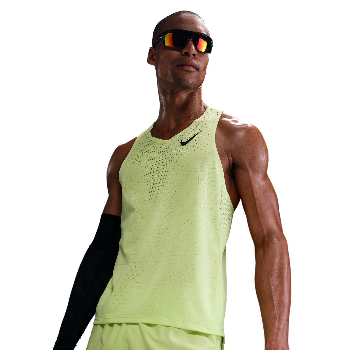 Nike AeroSwift  Laufshirt Herren - zitronengelb, schwarz