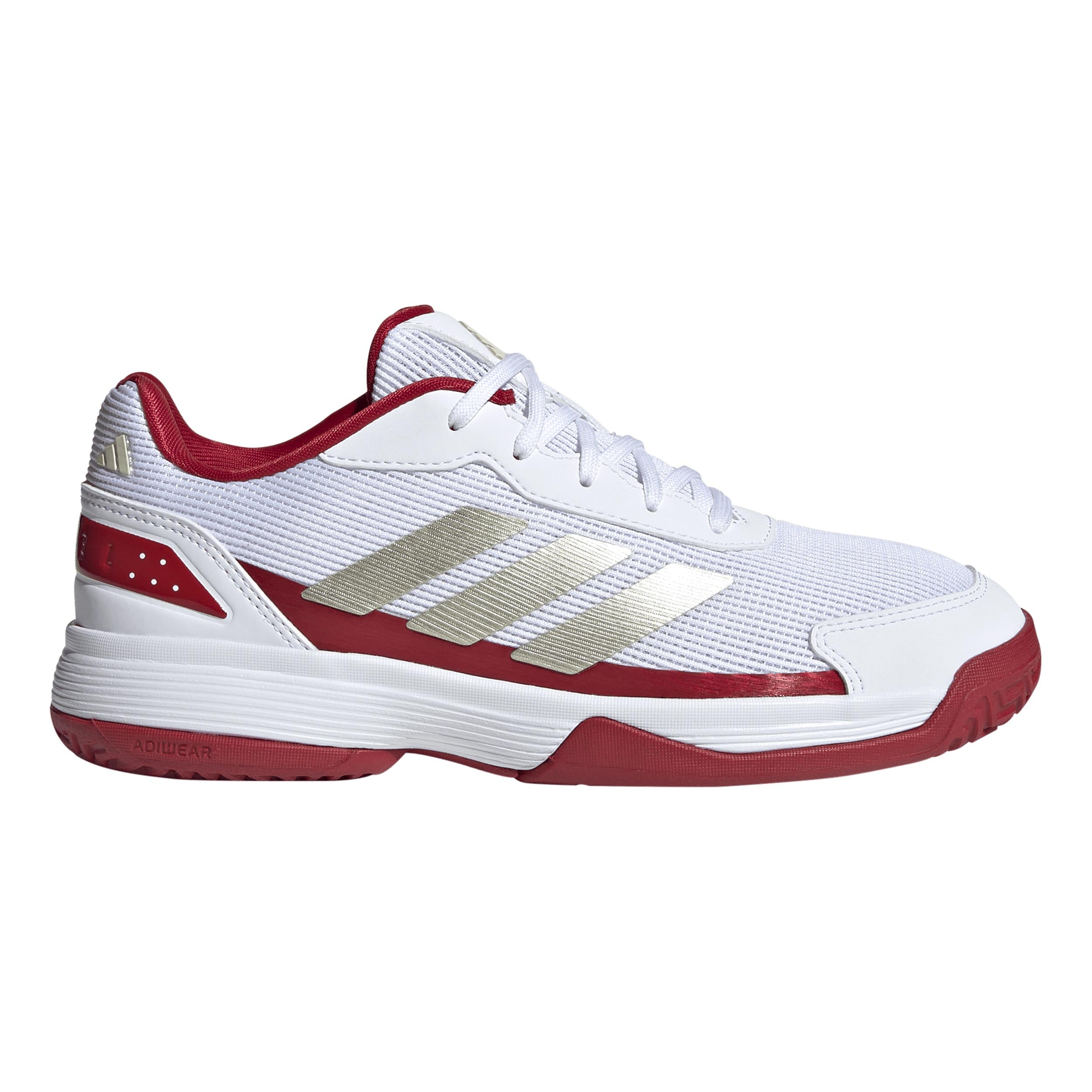 adidas Crazyquick Padelschuh Kinder - weiß, rot
