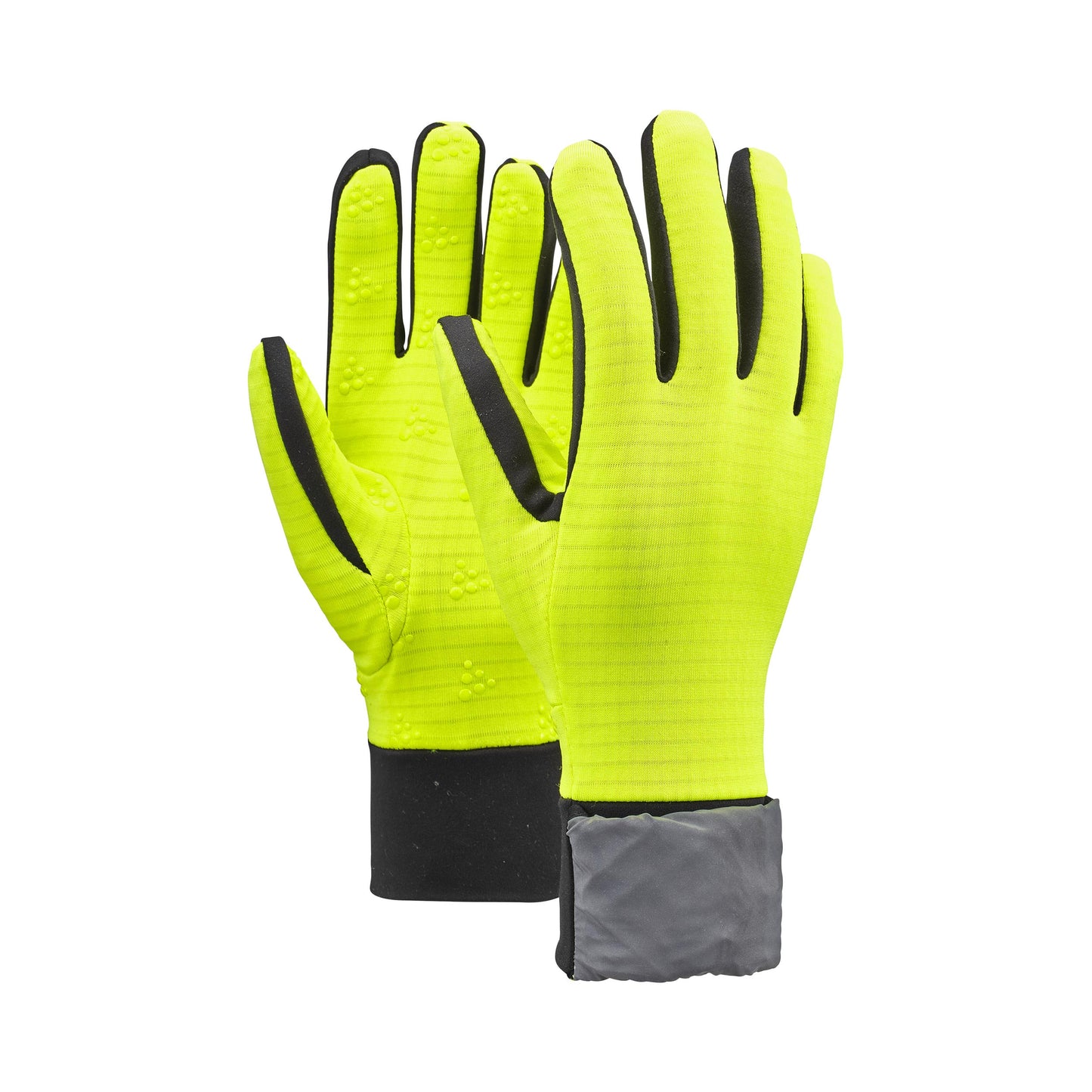 Craft Essence Hybrid Laufhandschuhe Unisex - neongelb, silber
