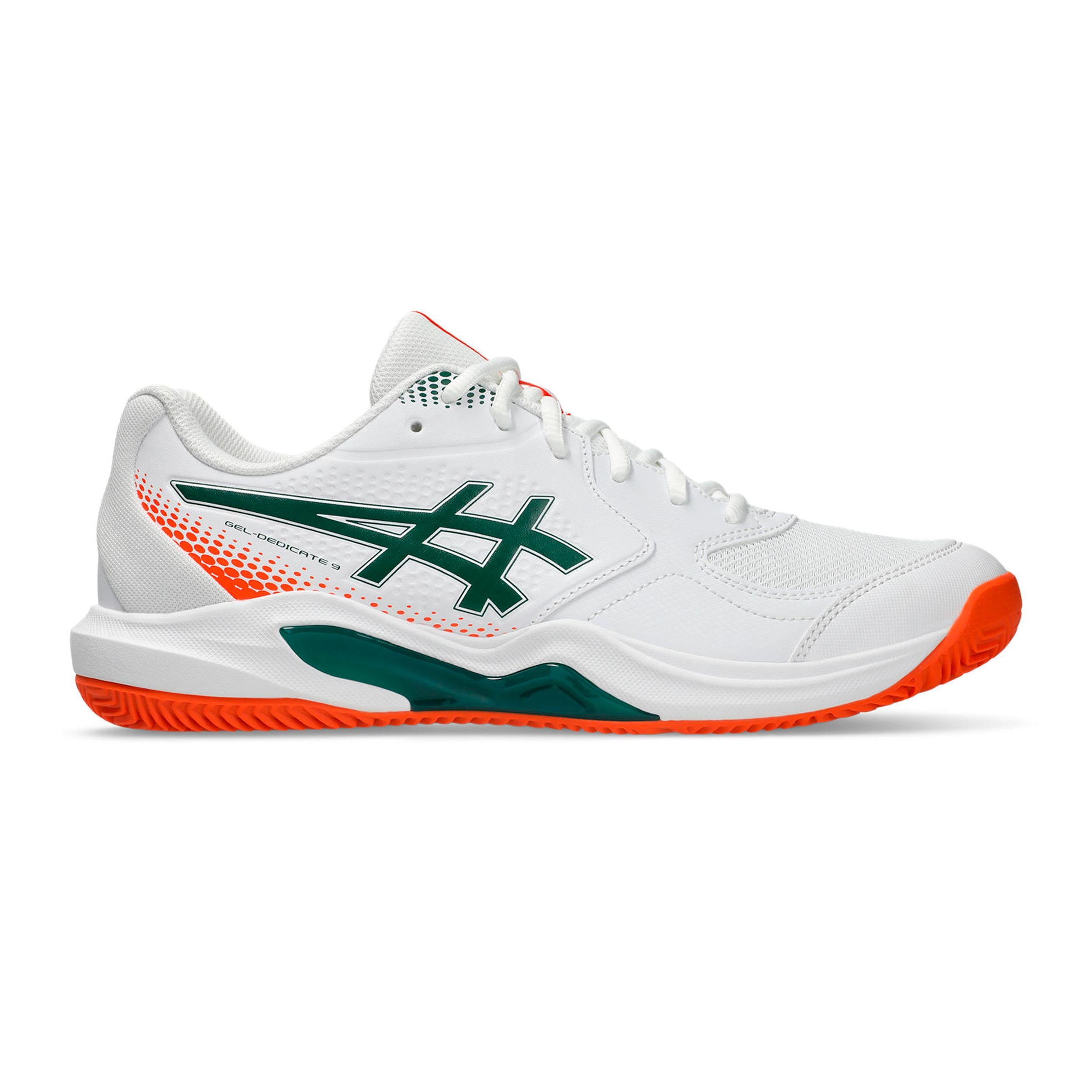 ASICS Gel-Dedicate 9 Padelschuh Herren - weiß, neonorange