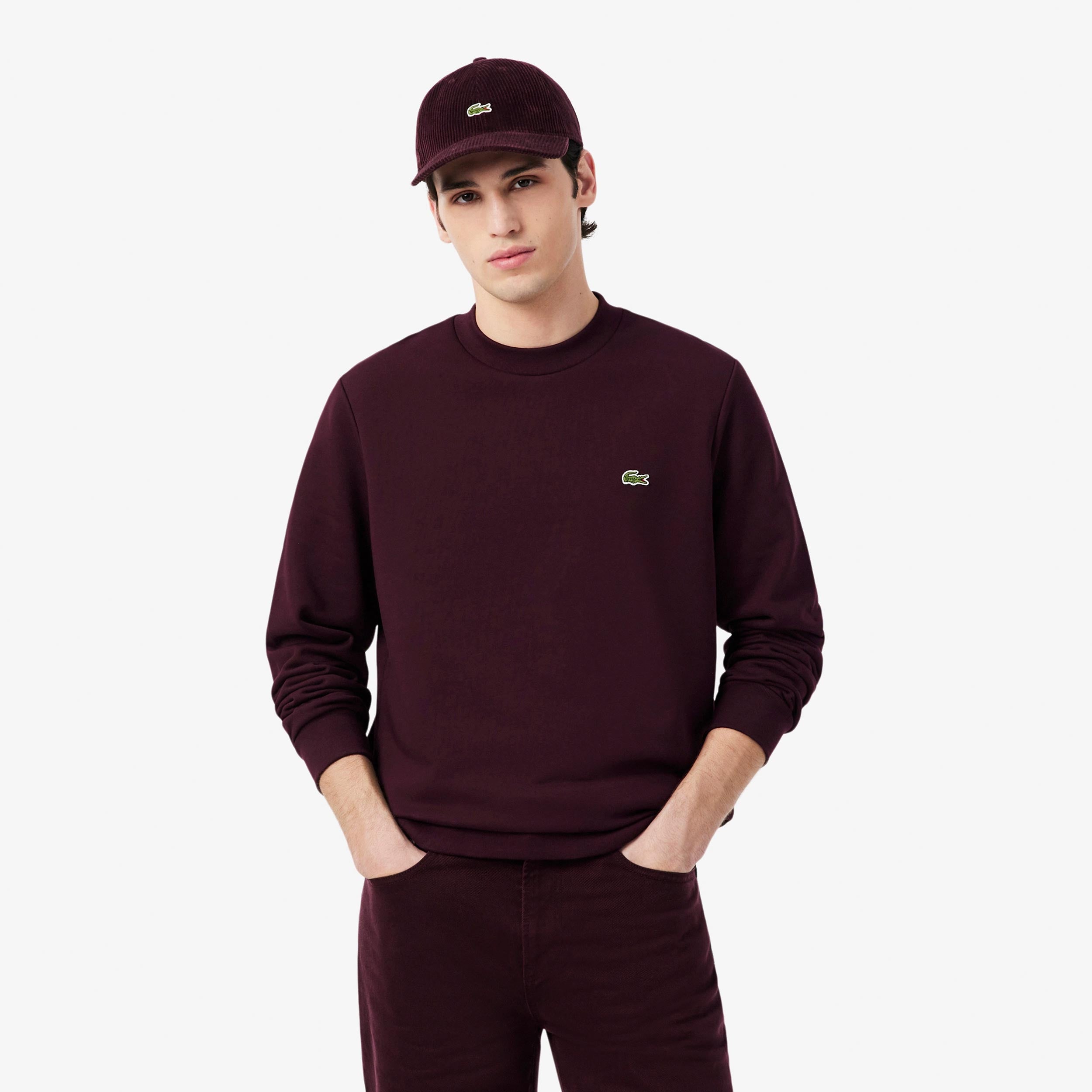 Lacoste Sweatshirt Herren - dunkelrot