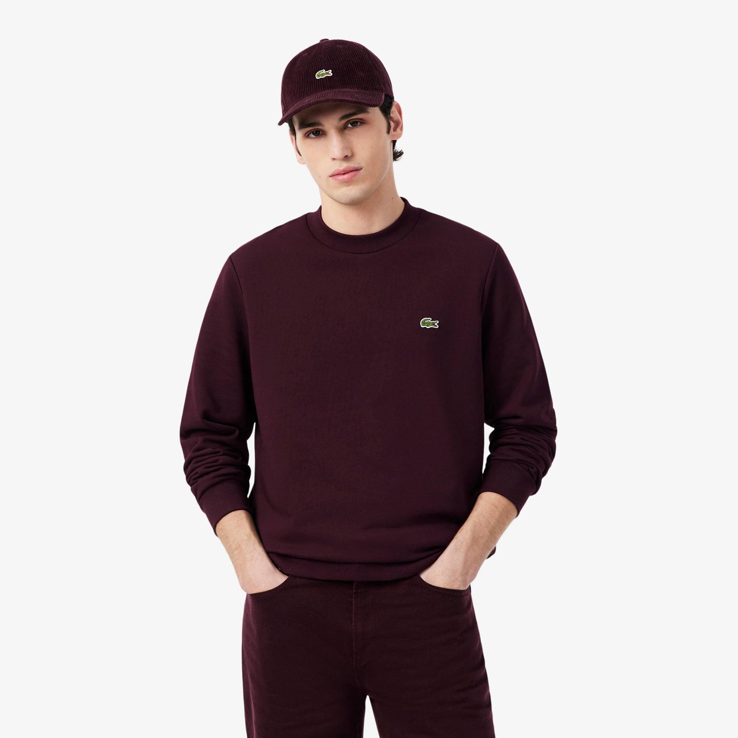 Lacoste Sweatshirt Herren - dunkelrot