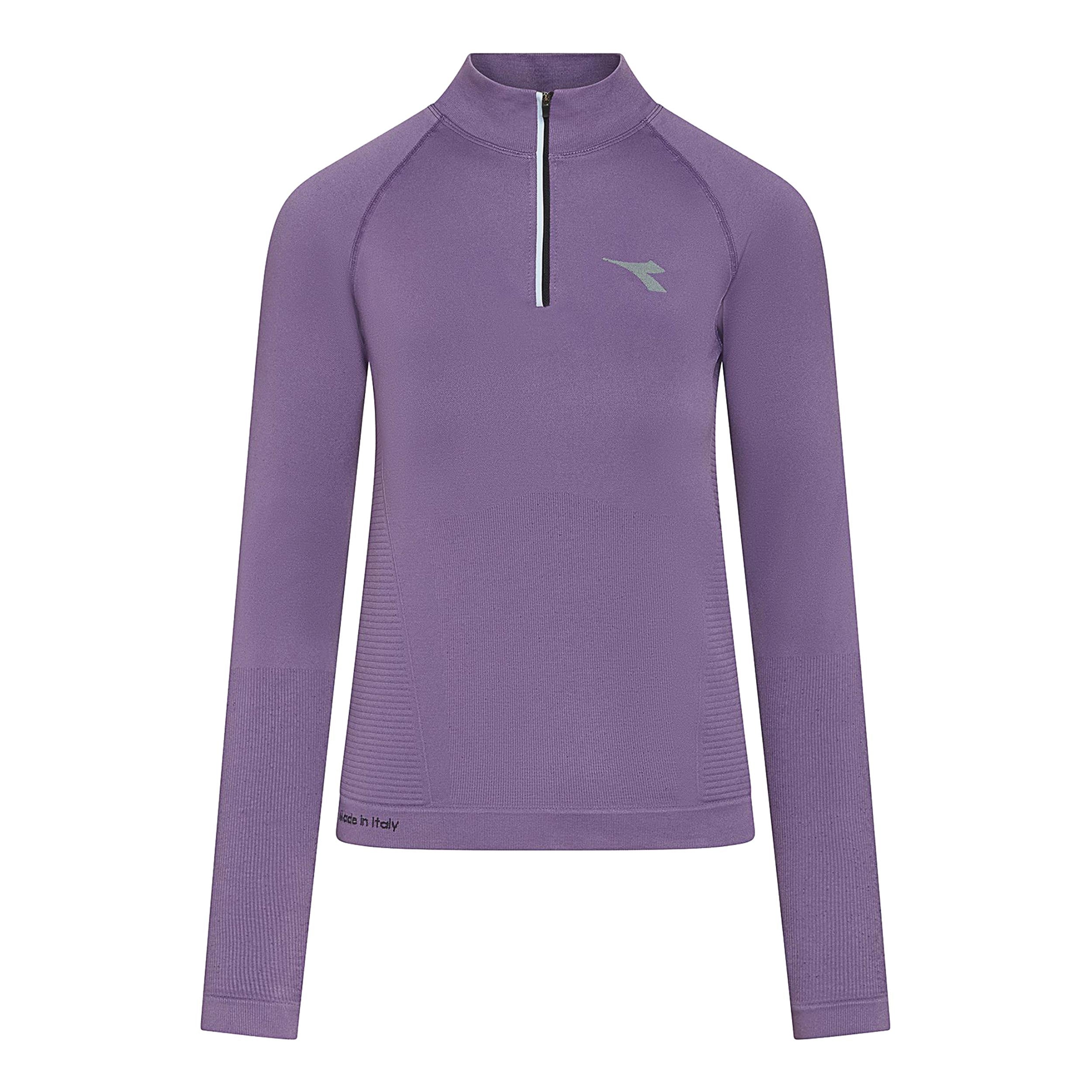 Diadora 1/2 Zip Stratouno Longsleeve Damen - violett