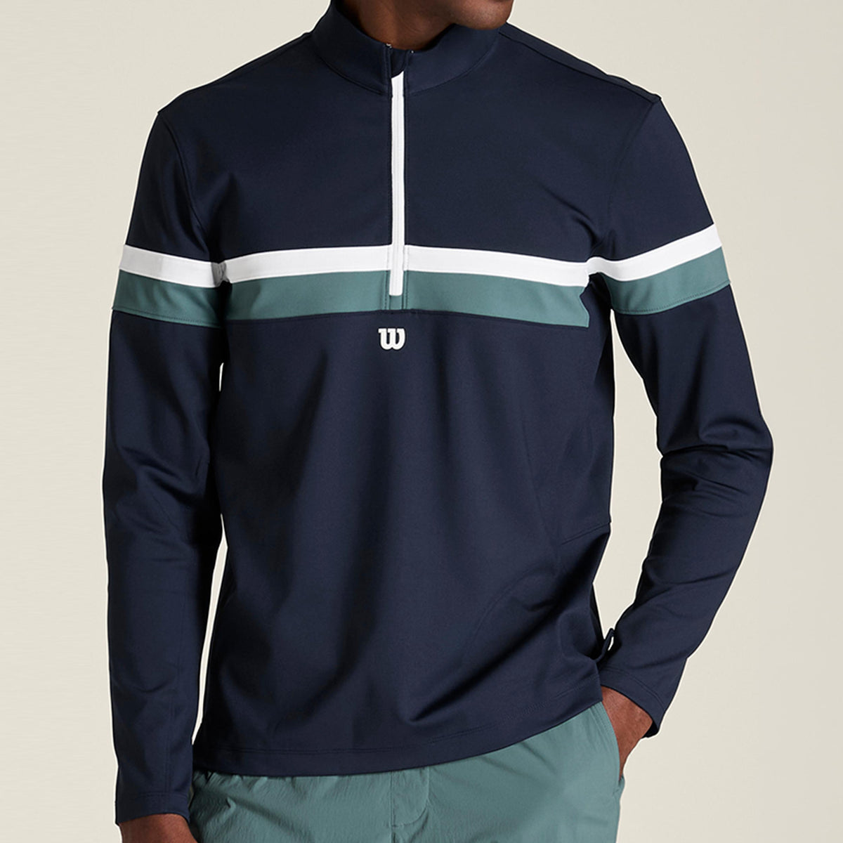 Wilson Elevate Performance Half-Zip Longsleeve Herren - dunkelblau, blau