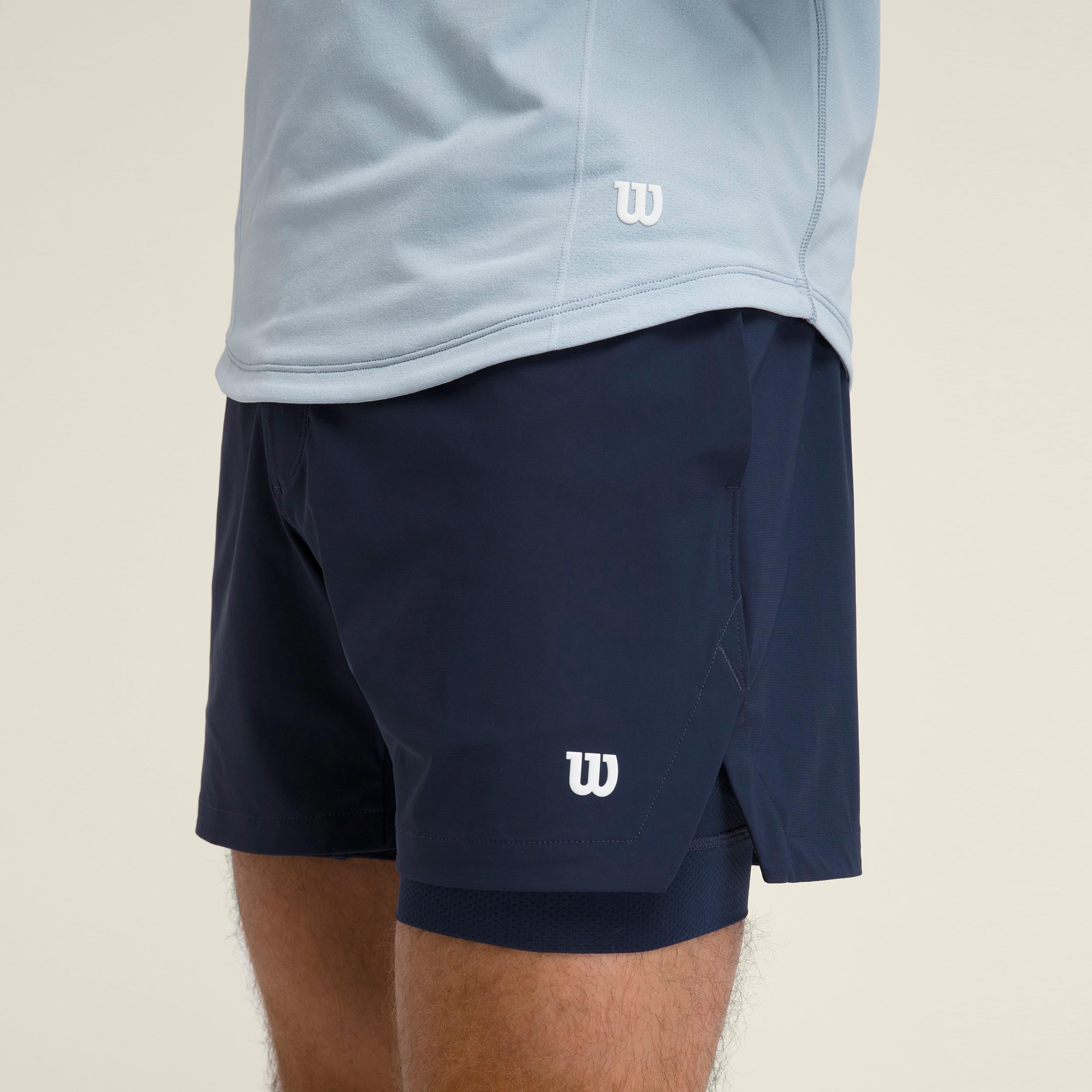 Wilson Set Point 7in Lined Shorts Herren - dunkelblau