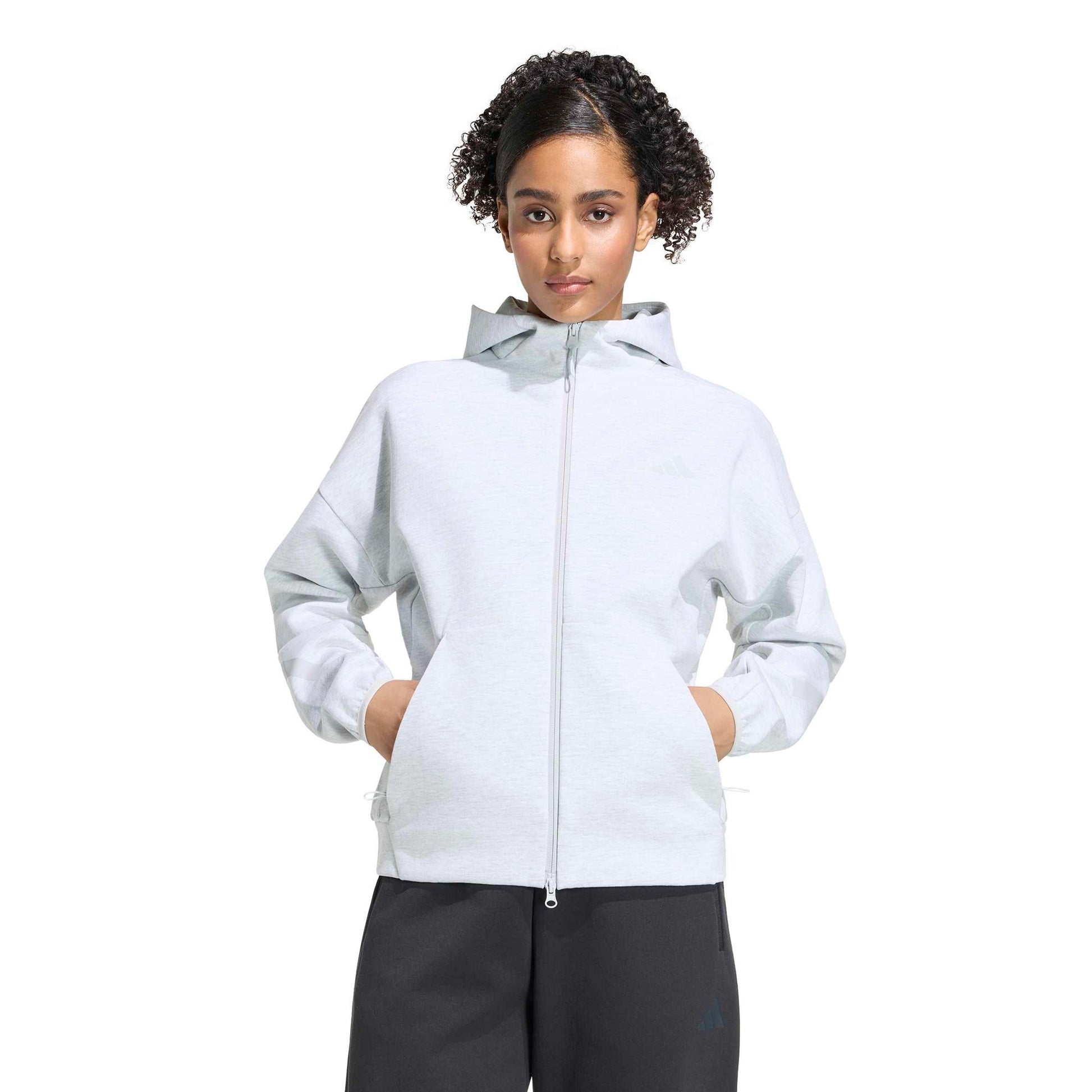 adidas Z.N.E. Sweatjacke Damen - hellgrau