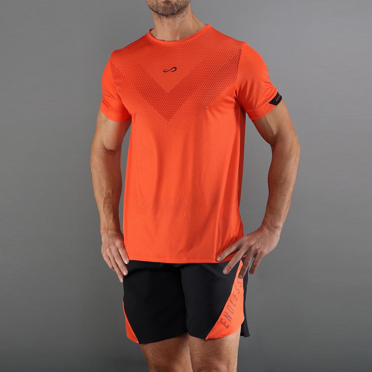 Endless ACE PEAK T-Shirt Herren - orange, schwarz