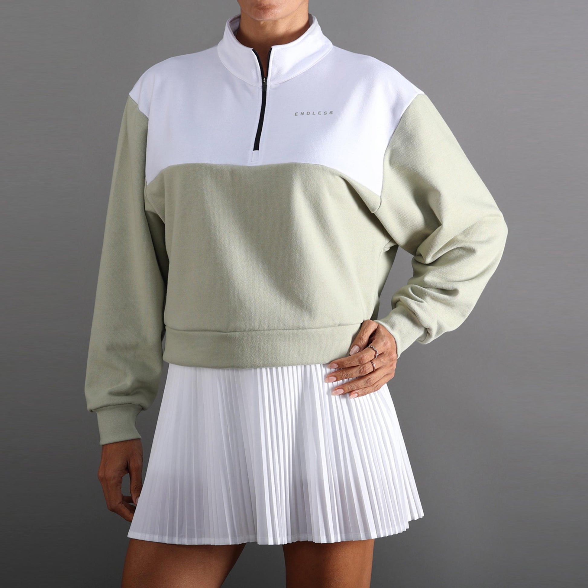 Endless VIBE Sweatshirt Damen - weiß, oliv