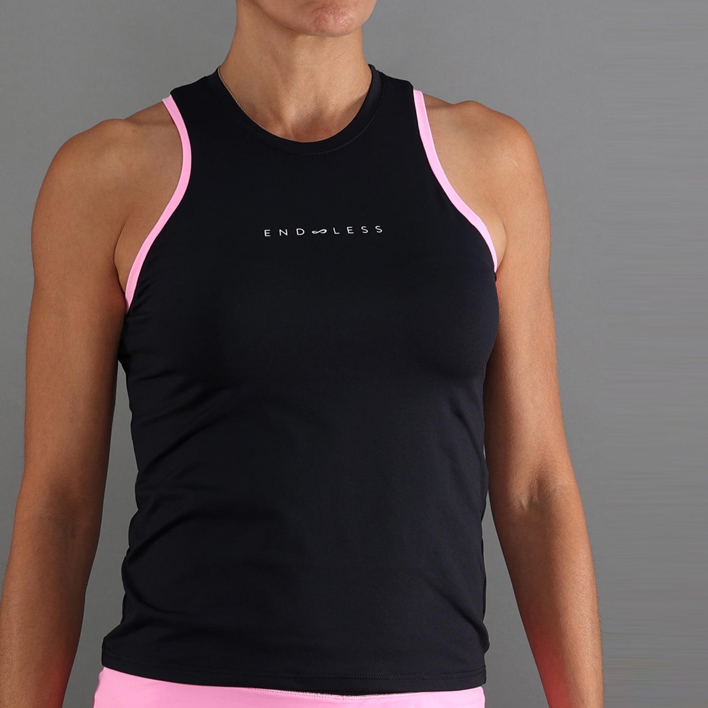 Endless ESSENTIAL Tank-Top Damen - schwarz, pink