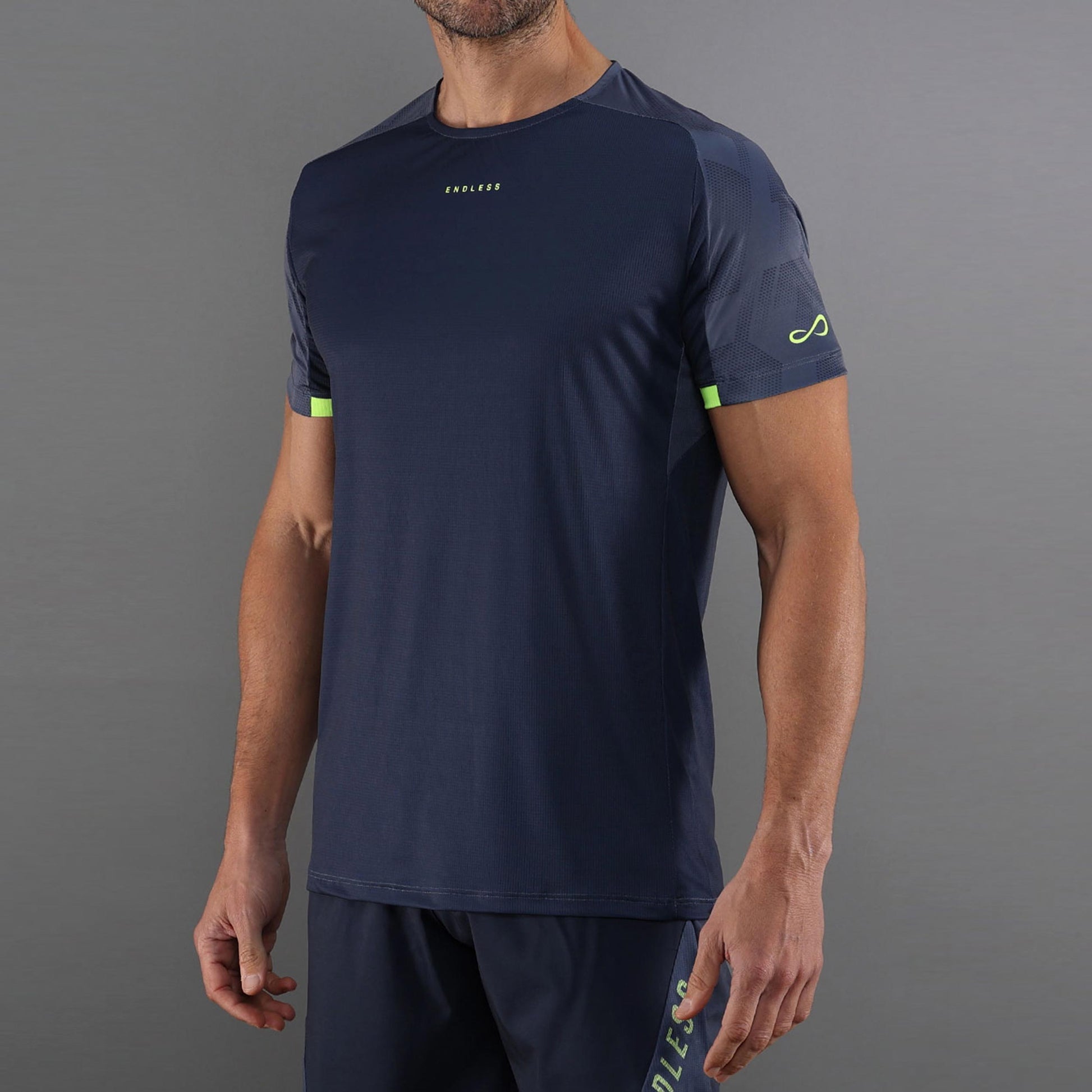 Endless RYKER T-Shirt Herren - blau, neongelb