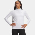 ColdGear Mock Longsleeve Damen - weiß, hellgrau