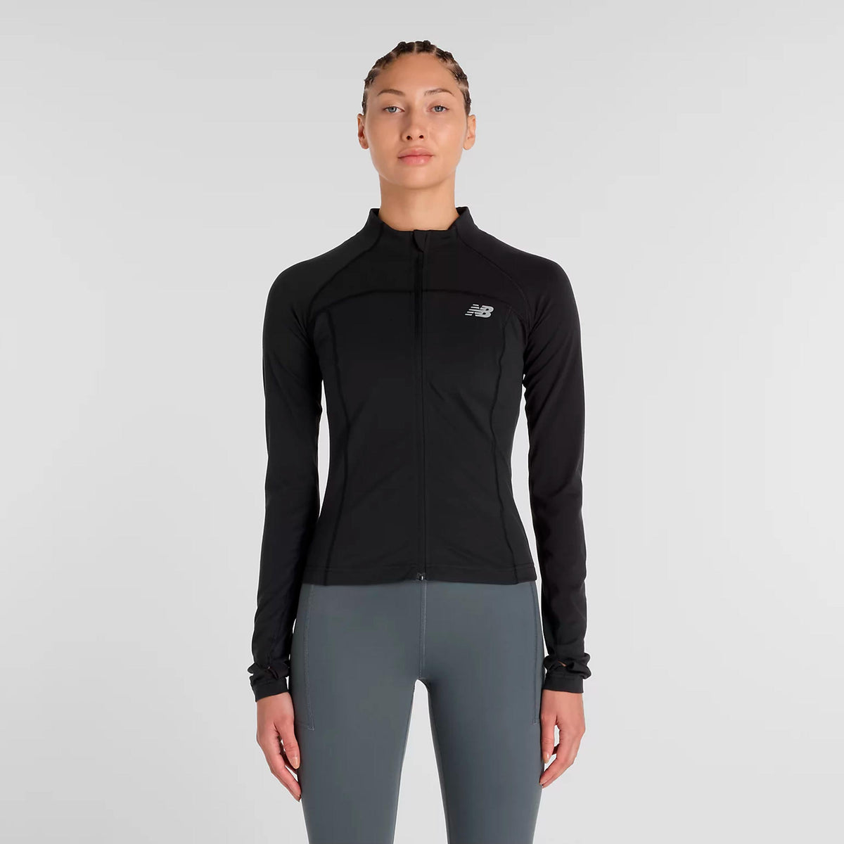 New Balance Harmony Fitted Trainingsjacke Damen - schwarz