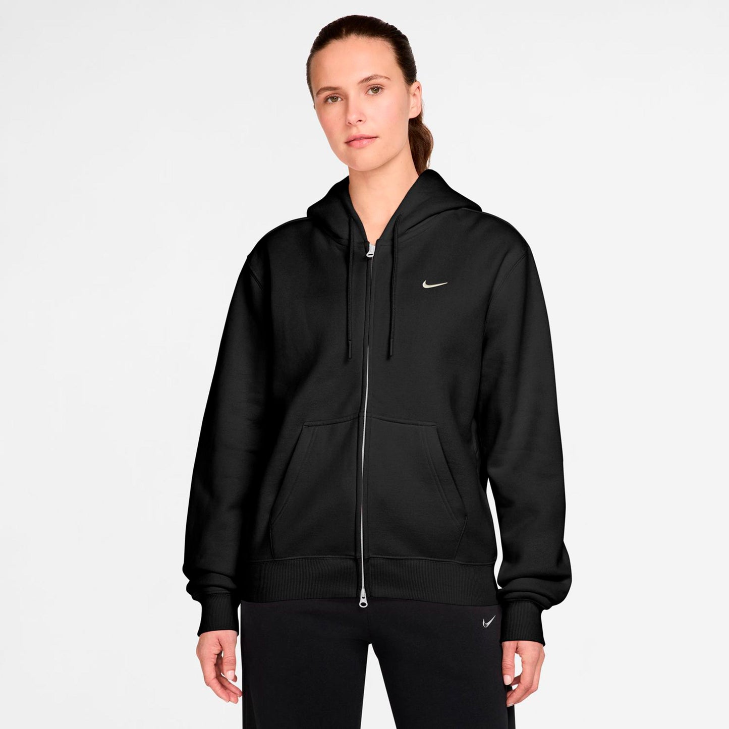 Nike Studio Fleece Sweatjacke Damen - schwarz