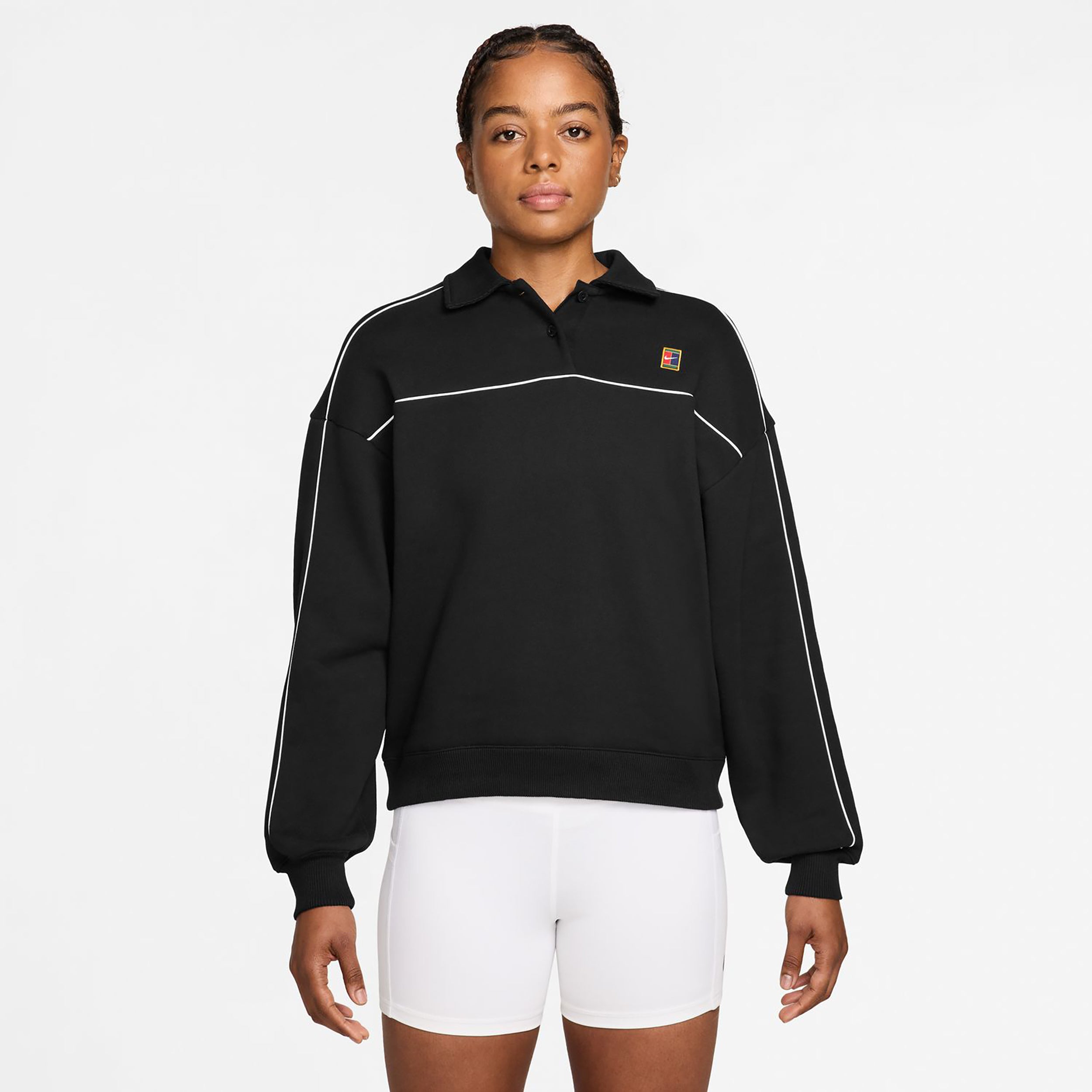 Nike Court Longsleeve Damen - schwarz