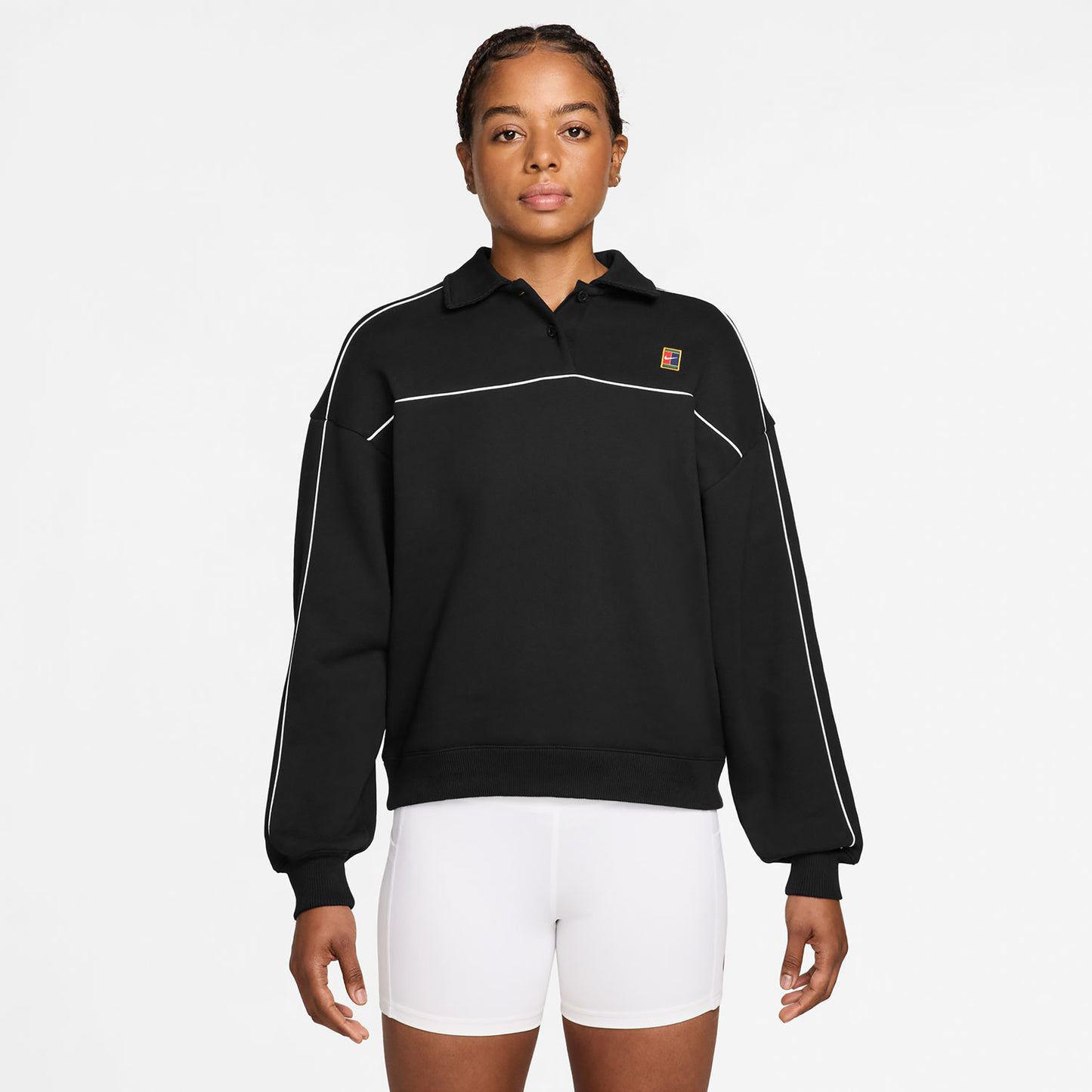Nike Court Longsleeve Damen - schwarz