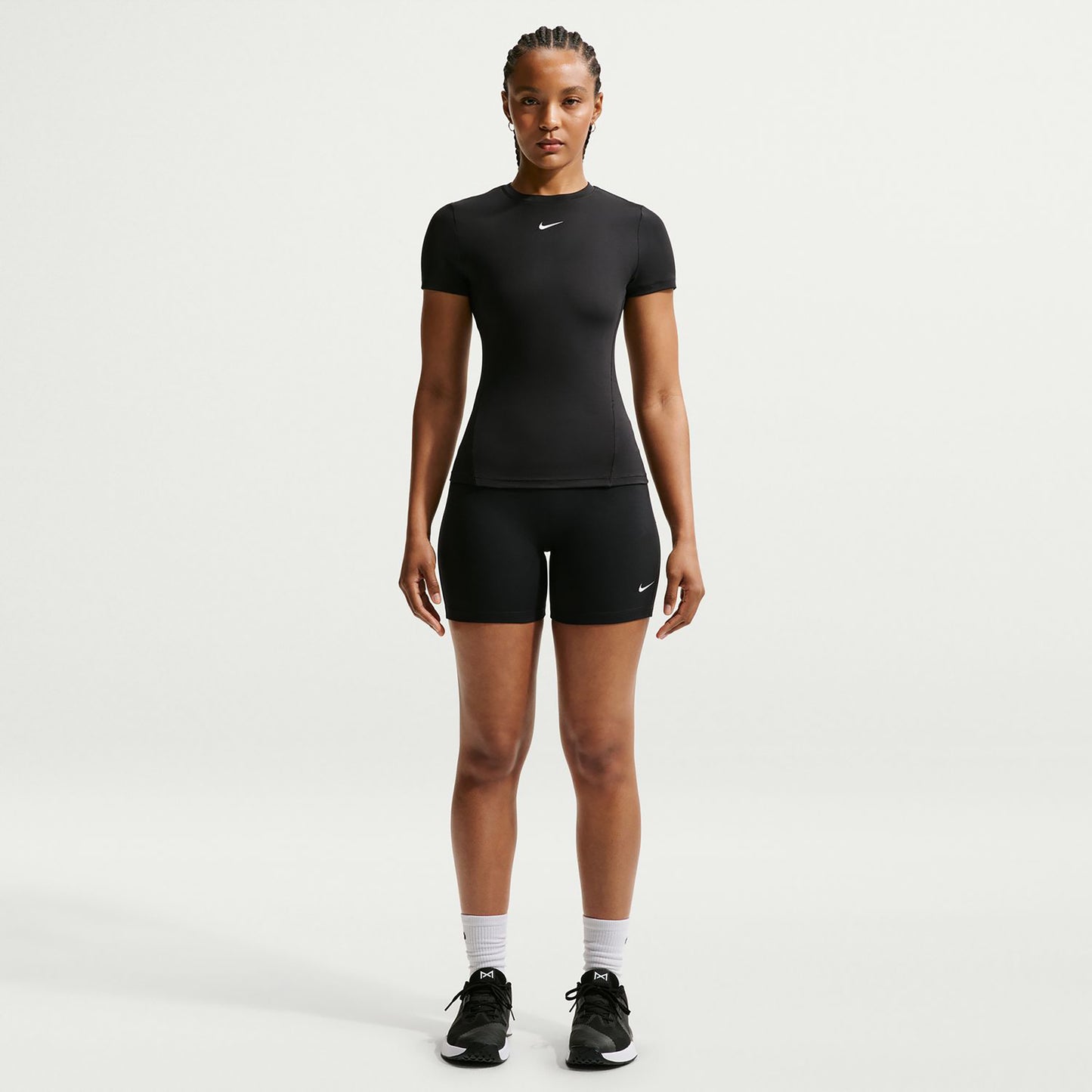 Nike One Fitted T-Shirt Damen - schwarz