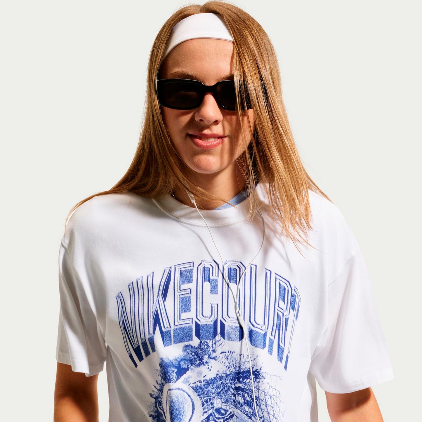 Nike Court Slam T-Shirt Damen - weiß
